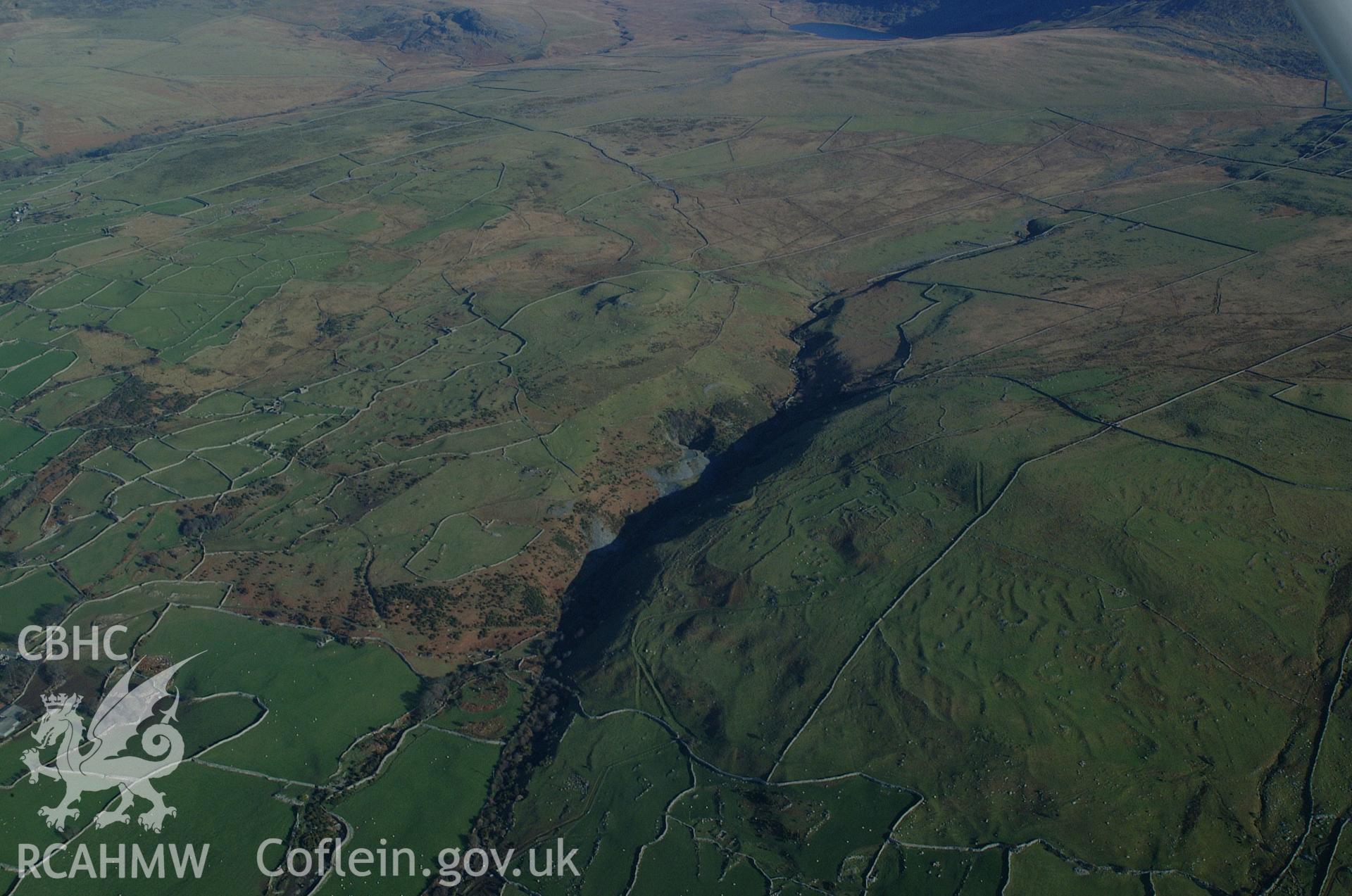 RCAHMW colour oblique aerial photograph of Mynydd Egryn taken on 24/01/2005 by Toby Driver