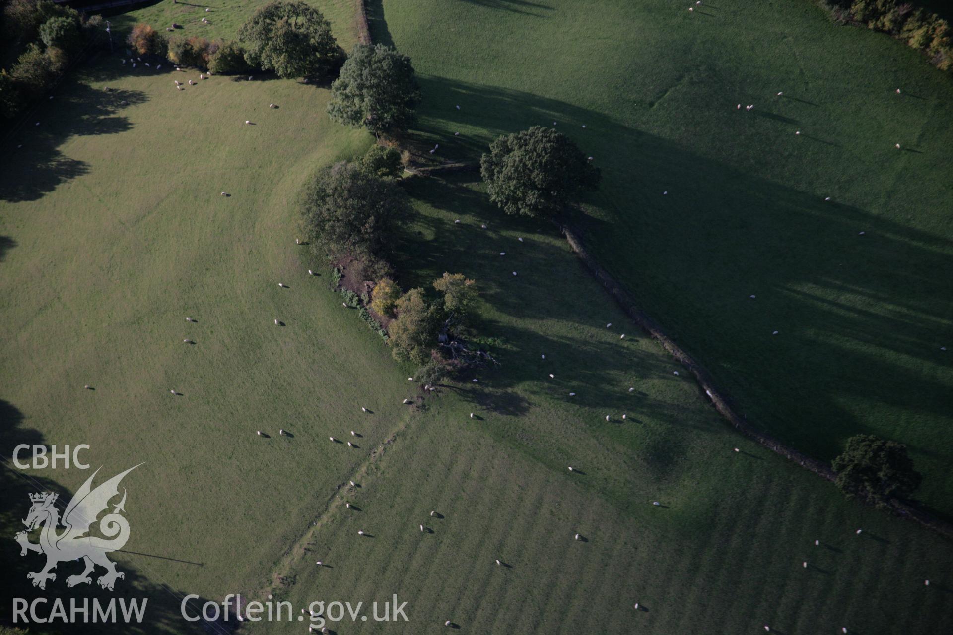 RCAHMW colour oblique aerial photograph of Giant's Bank Enclosure from the south-east. Taken on 13 October 2005 by Toby Driver