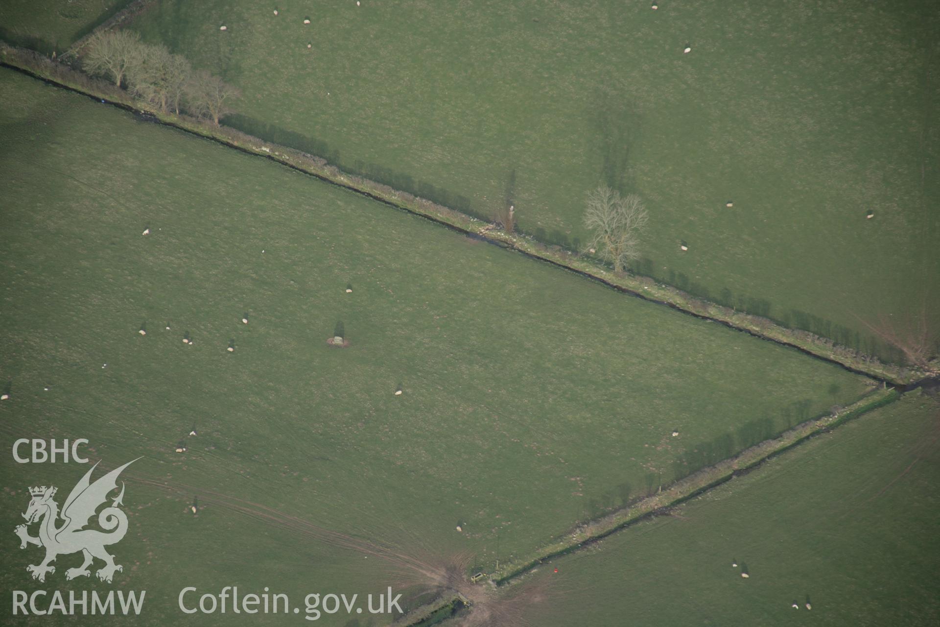 RCAHMW digital colour oblique photograph of Bryn Celli-ddu Stone, Llanddaniel Fab. Taken on 20/03/2005 by T.G. Driver.