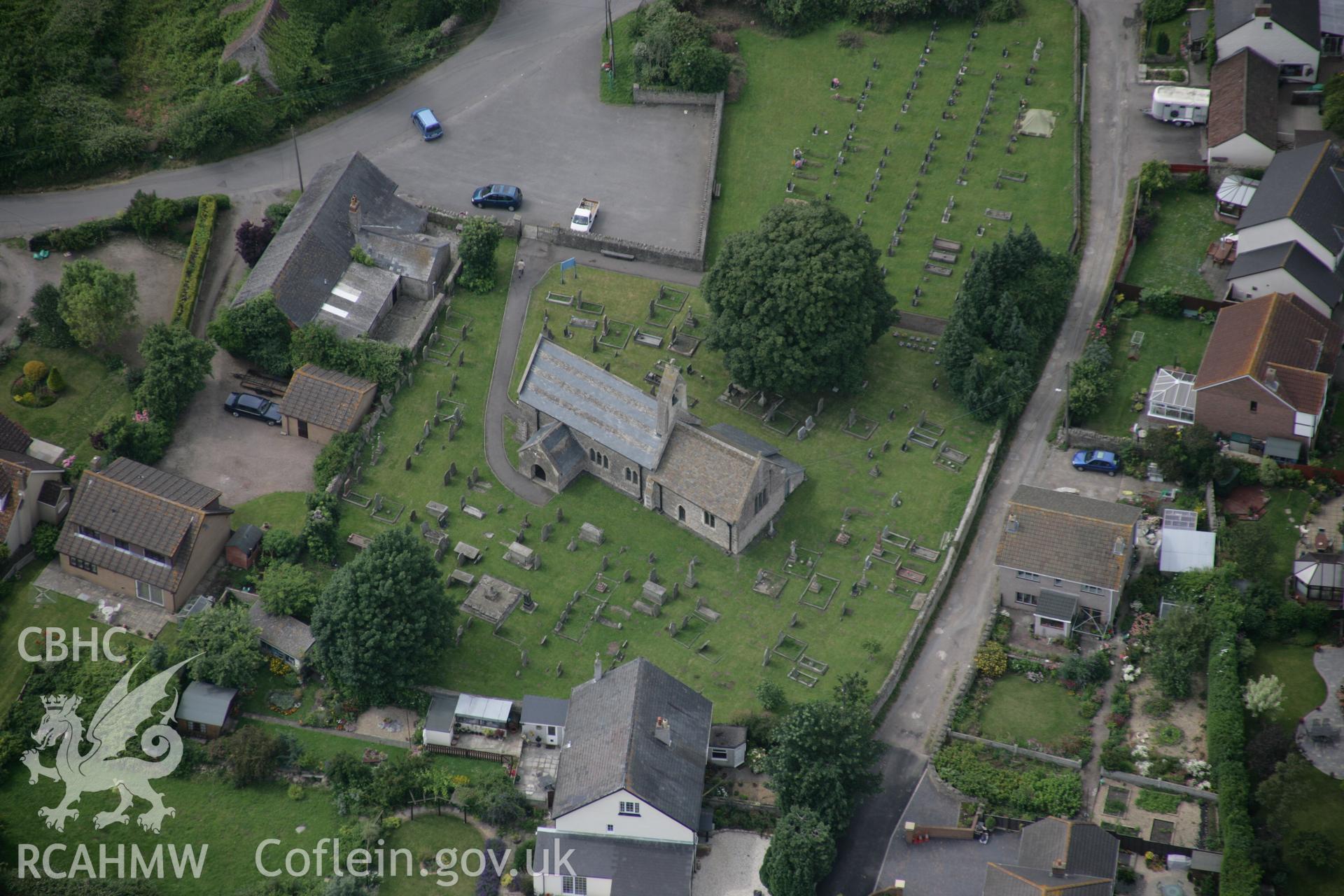 RCAHMW digital colour oblique photograph of St. Mary's, Undy, from the south. Taken on 07/07/2005 by T.G. Driver.