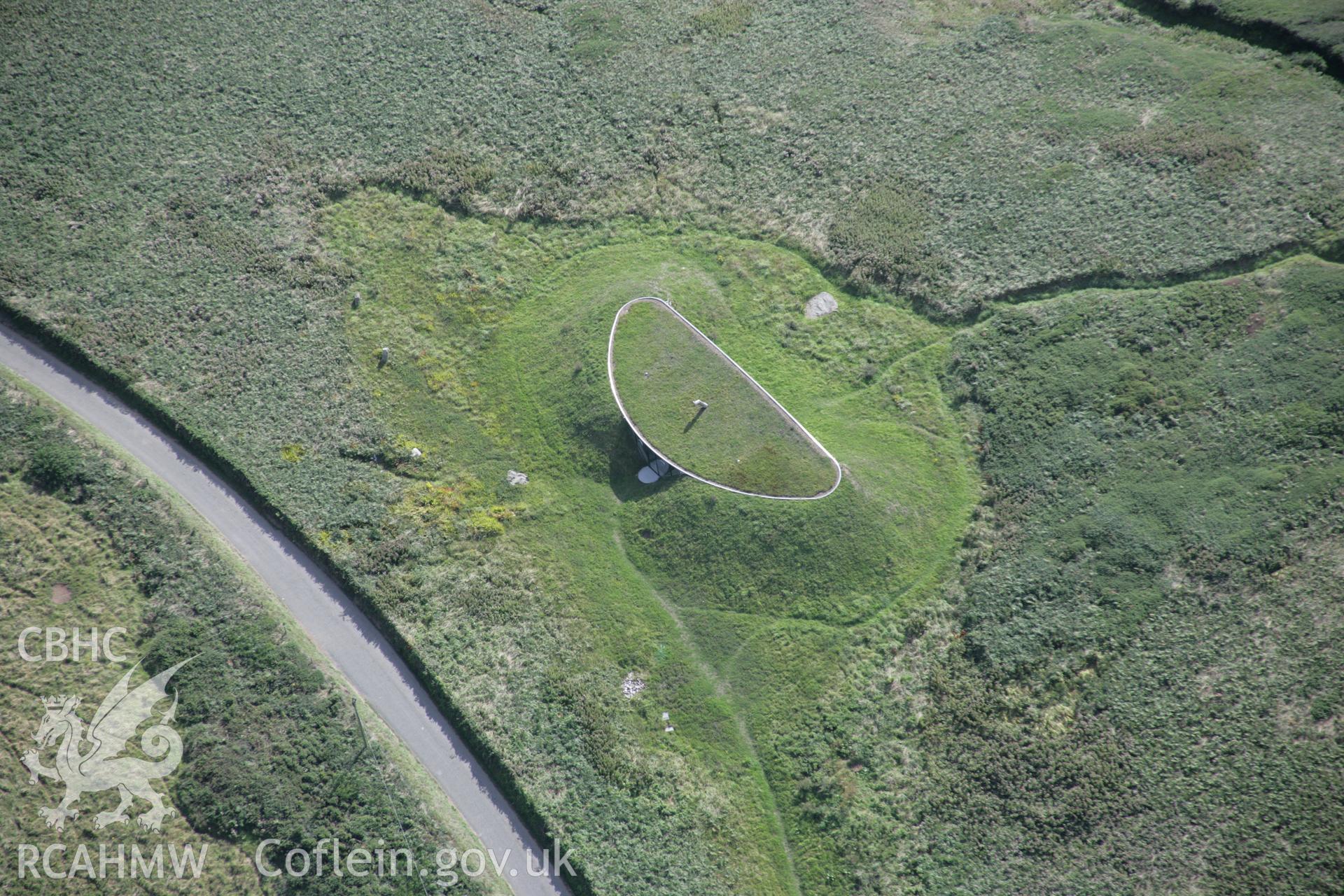 RCAHMW digital colour oblique photograph of the earth house at Malator viewed from the north-east. Taken on 01/09/2005 by T.G. Driver.