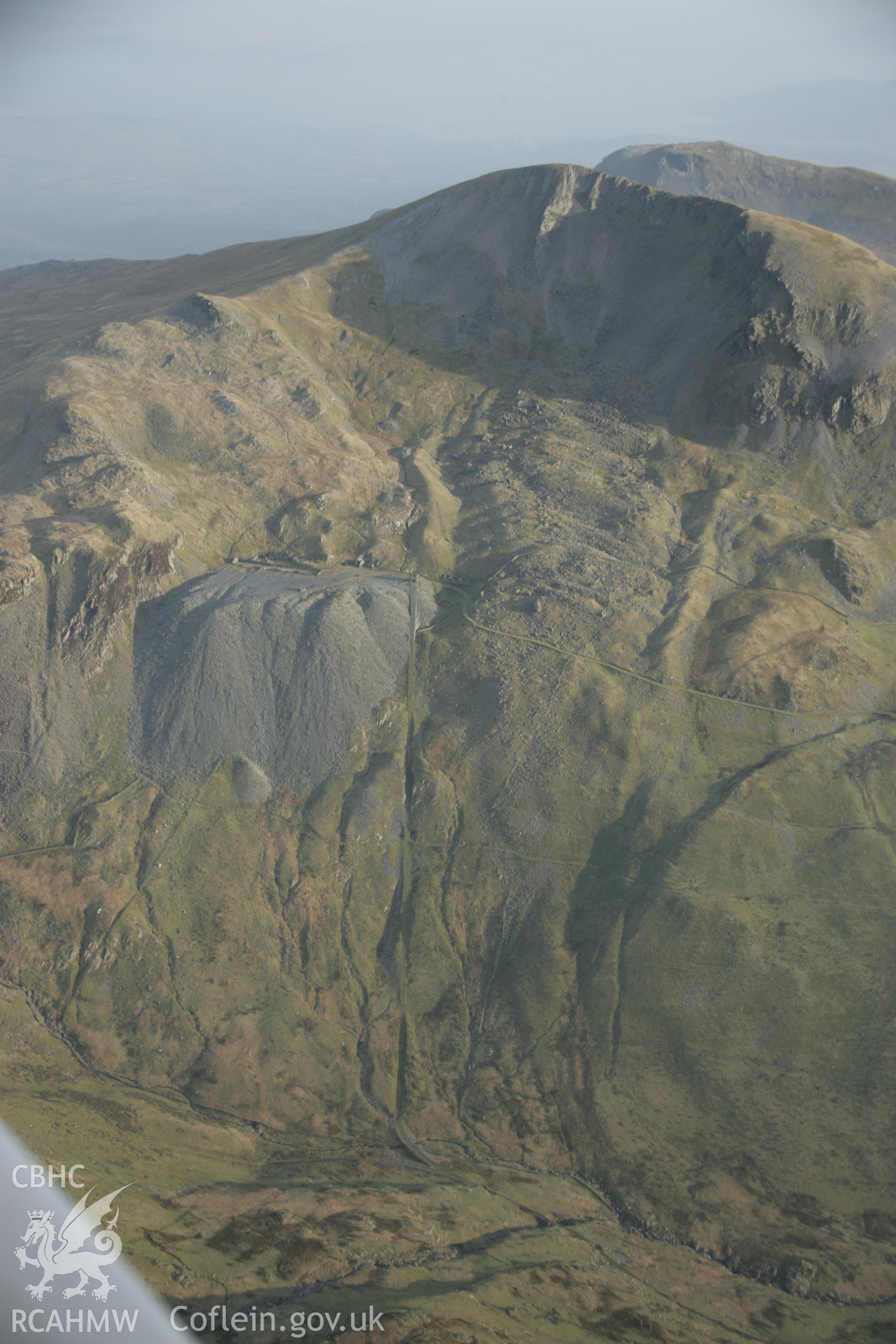 RCAHMW digital colour oblique photograph of Croesor Slate Quarry from the north. Taken on 20/03/2005 by T.G. Driver.