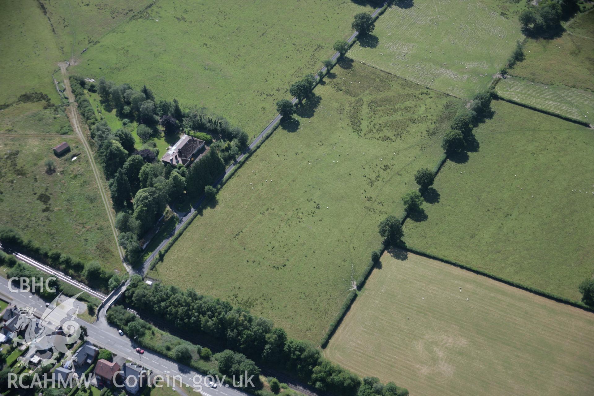 RCAHMW digital colour oblique photograph of Llandrindod Common Roman Camp IX viewed from the east. Taken on 21/07/2005 by T.G. Driver.