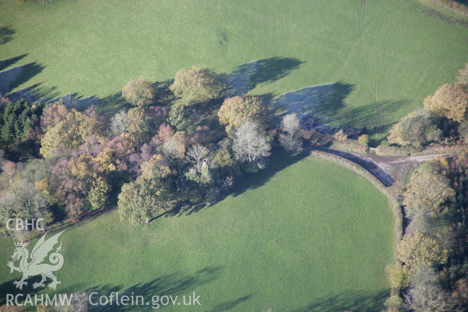 RCAHMW colour oblique photograph of Cae-Sara lead mine, view from south-east. Taken by Toby Driver on 17/11/2005.