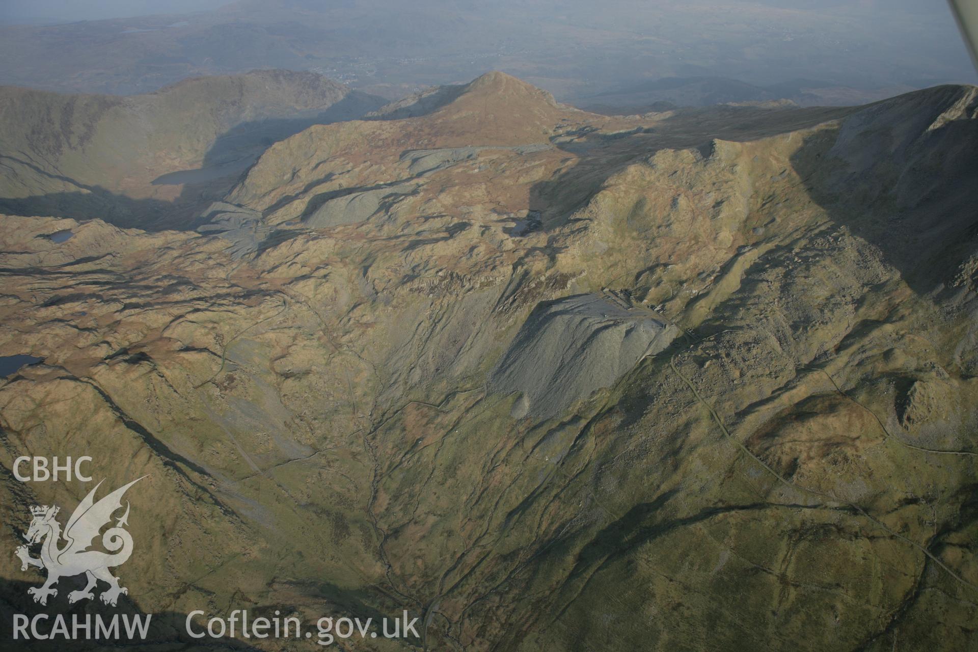 RCAHMW digital colour oblique photograph of Croesor Slate Quarry from the west. Taken on 20/03/2005 by T.G. Driver.