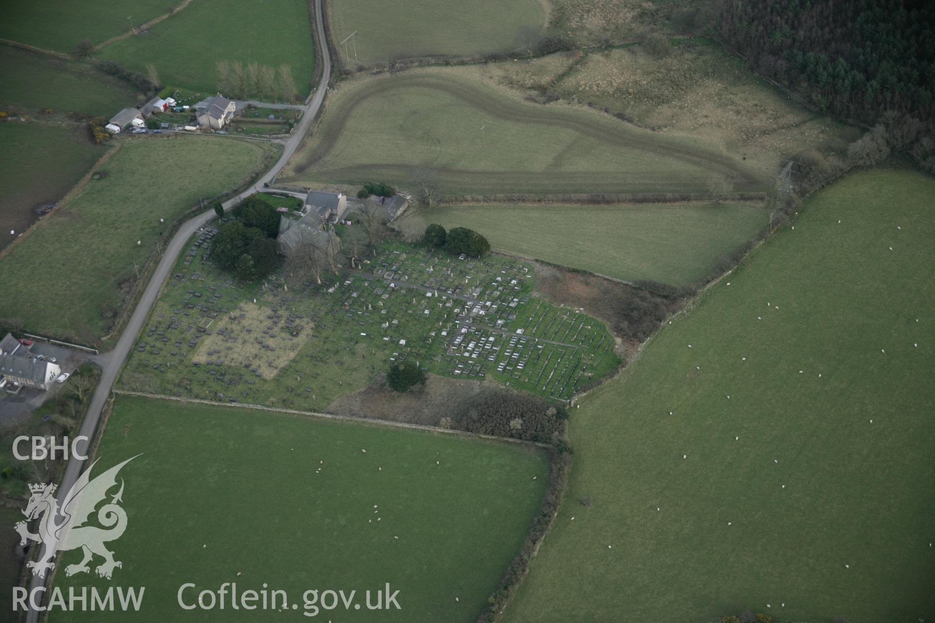 RCAHMW digital colour oblique photograph of St. Deiniolen Church from the north-west. Taken on 20/03/2005 by T.G. Driver.