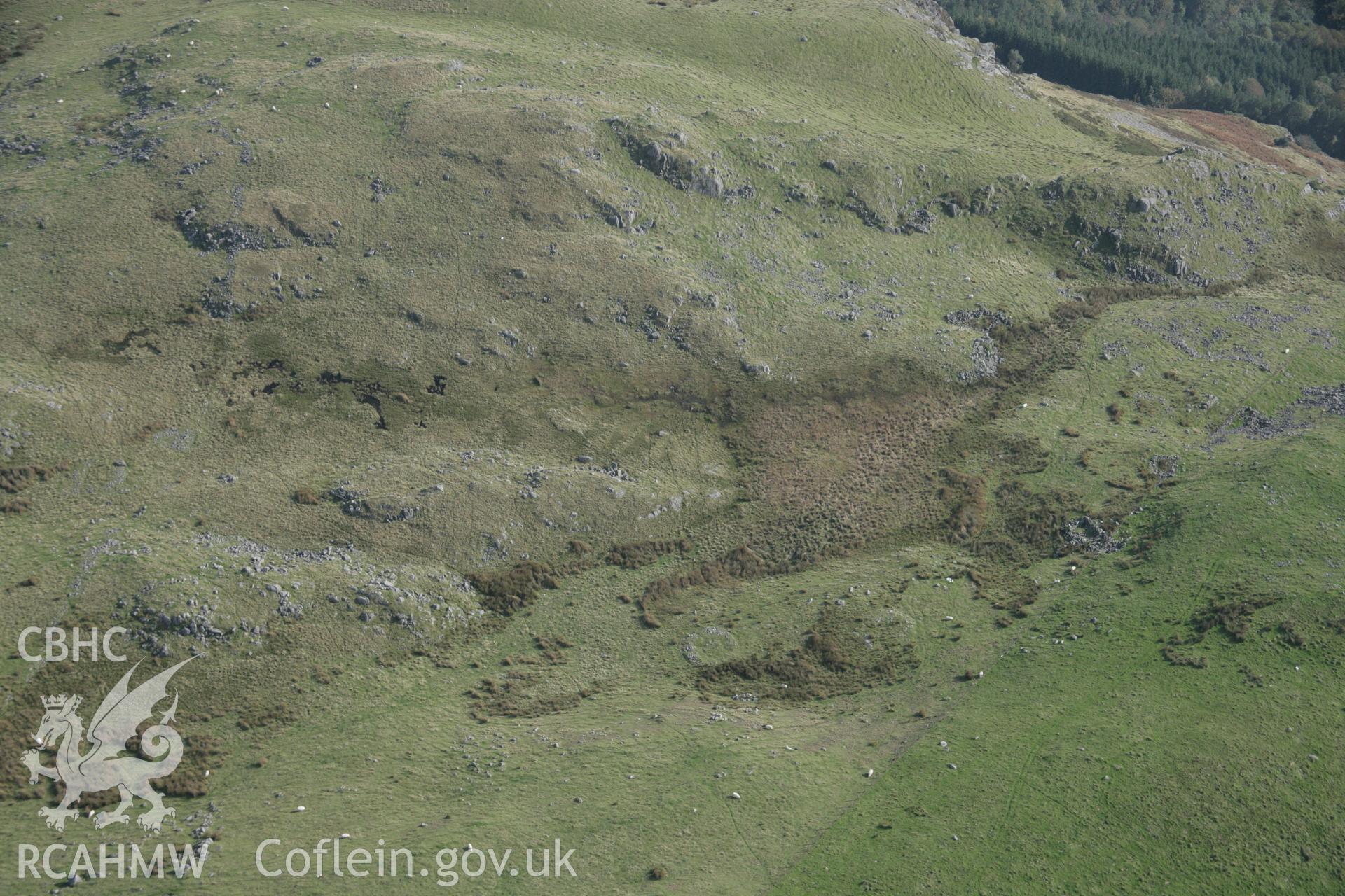 RCAHMW colour oblique aerial photograph of Craig Tyn-y-Cornel Settlement. Taken on 17 October 2005 by Toby Driver