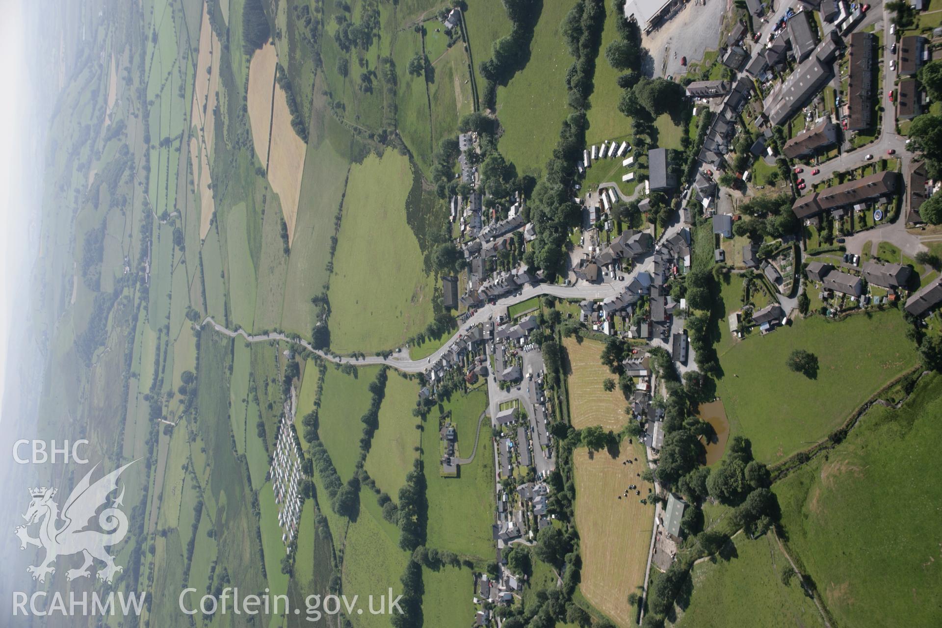 RCAHMW colour oblique aerial photograph of Pontrhydfendigaid. A high view from the north-east. Taken on 23 June 2005 by Toby Driver