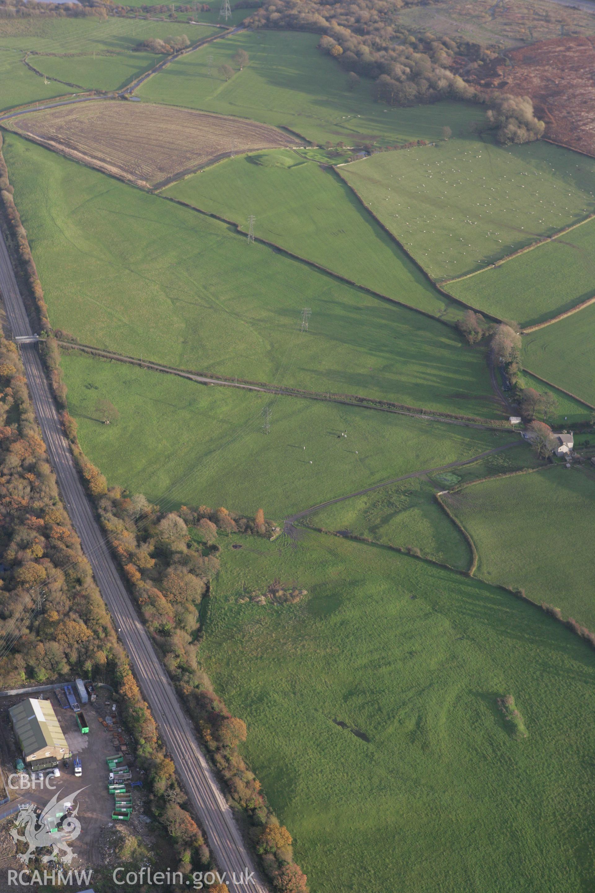 RCAHMW colour oblique photograph of Stormy Castle. Taken by Toby Driver on 12/11/2008.