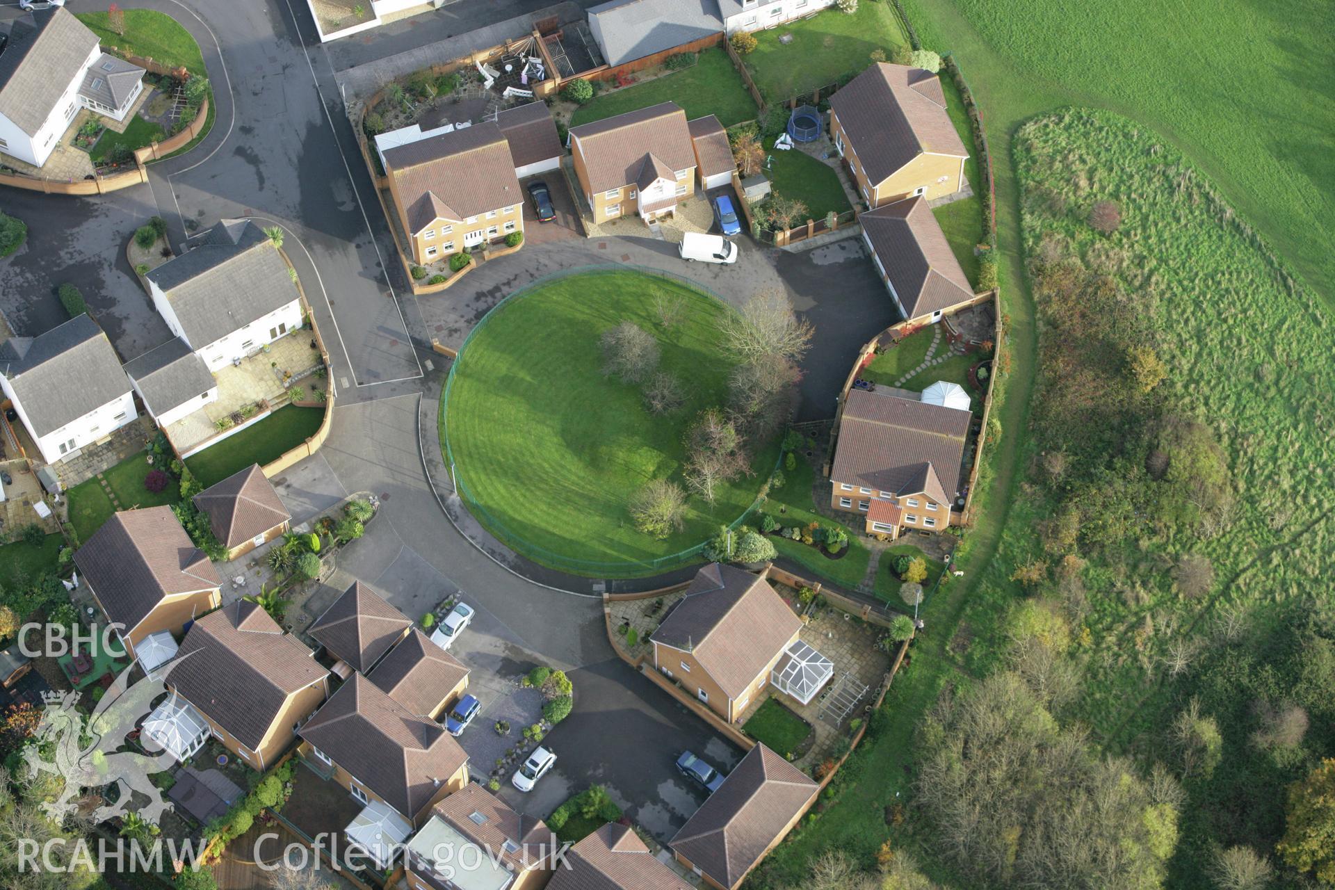 RCAHMW colour oblique photograph of Westward Corner Round Barrow. Taken by Toby Driver on 12/11/2008.