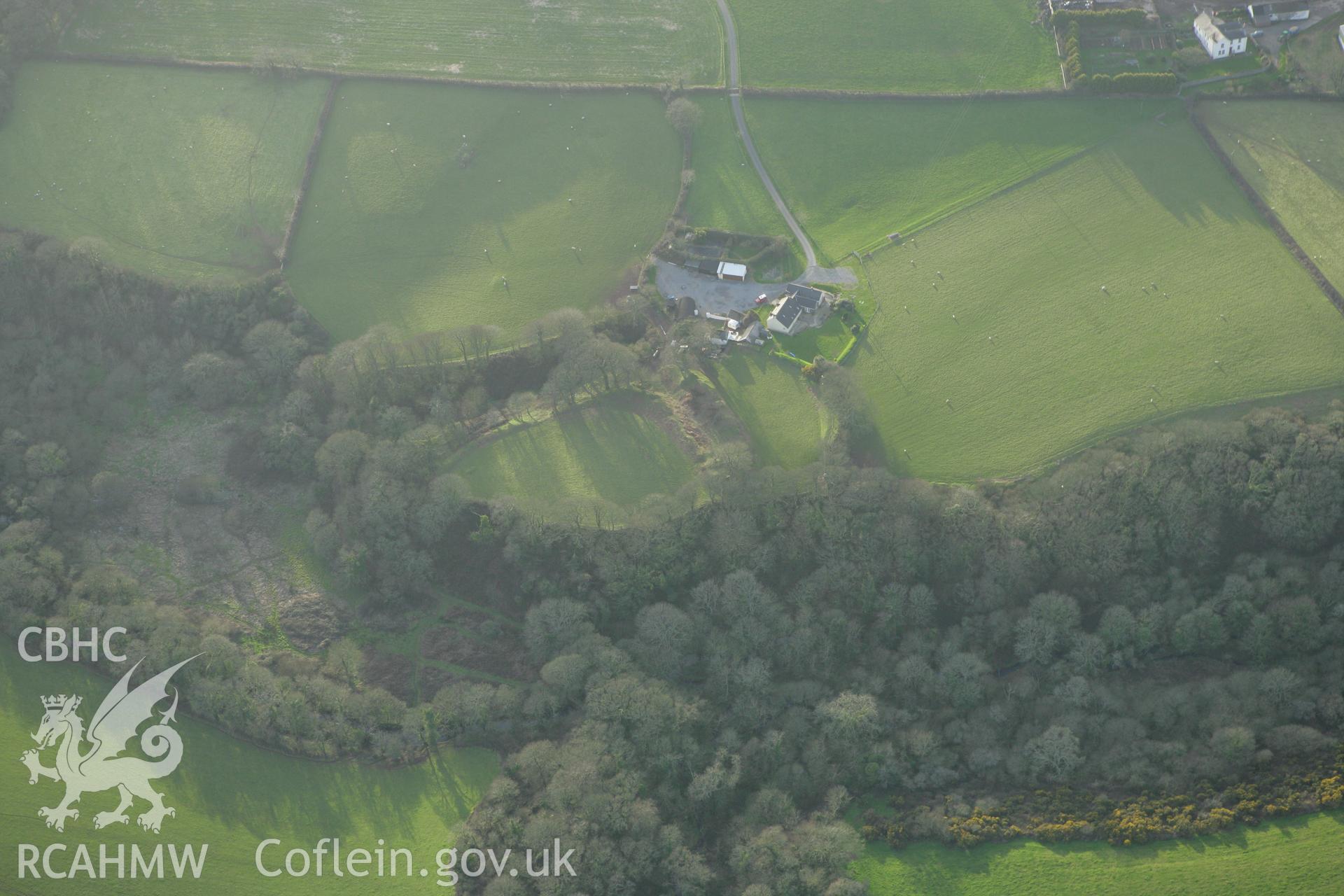 RCAHMW colour oblique photograph of Syke Rath. Taken by Toby Driver on 04/03/2008.