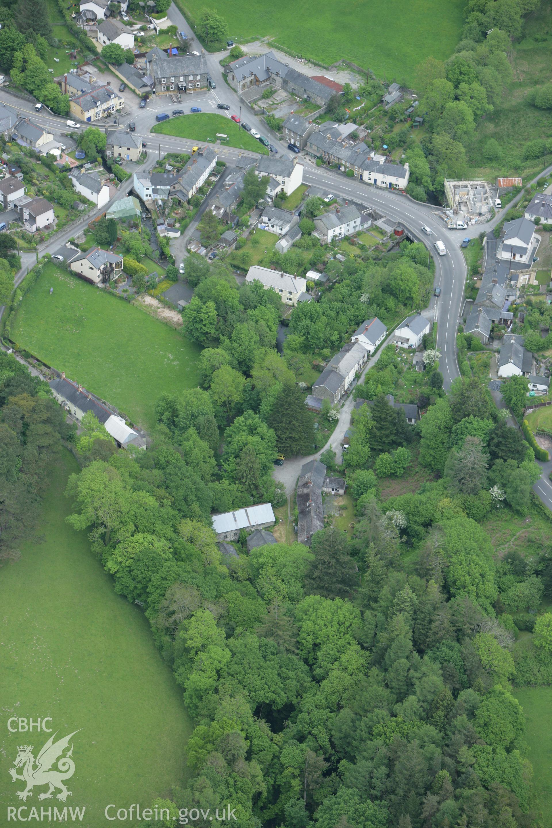 RCAHMW colour oblique photograph of Talybont, Ceredigion. Taken by Toby Driver on 20/05/2008.