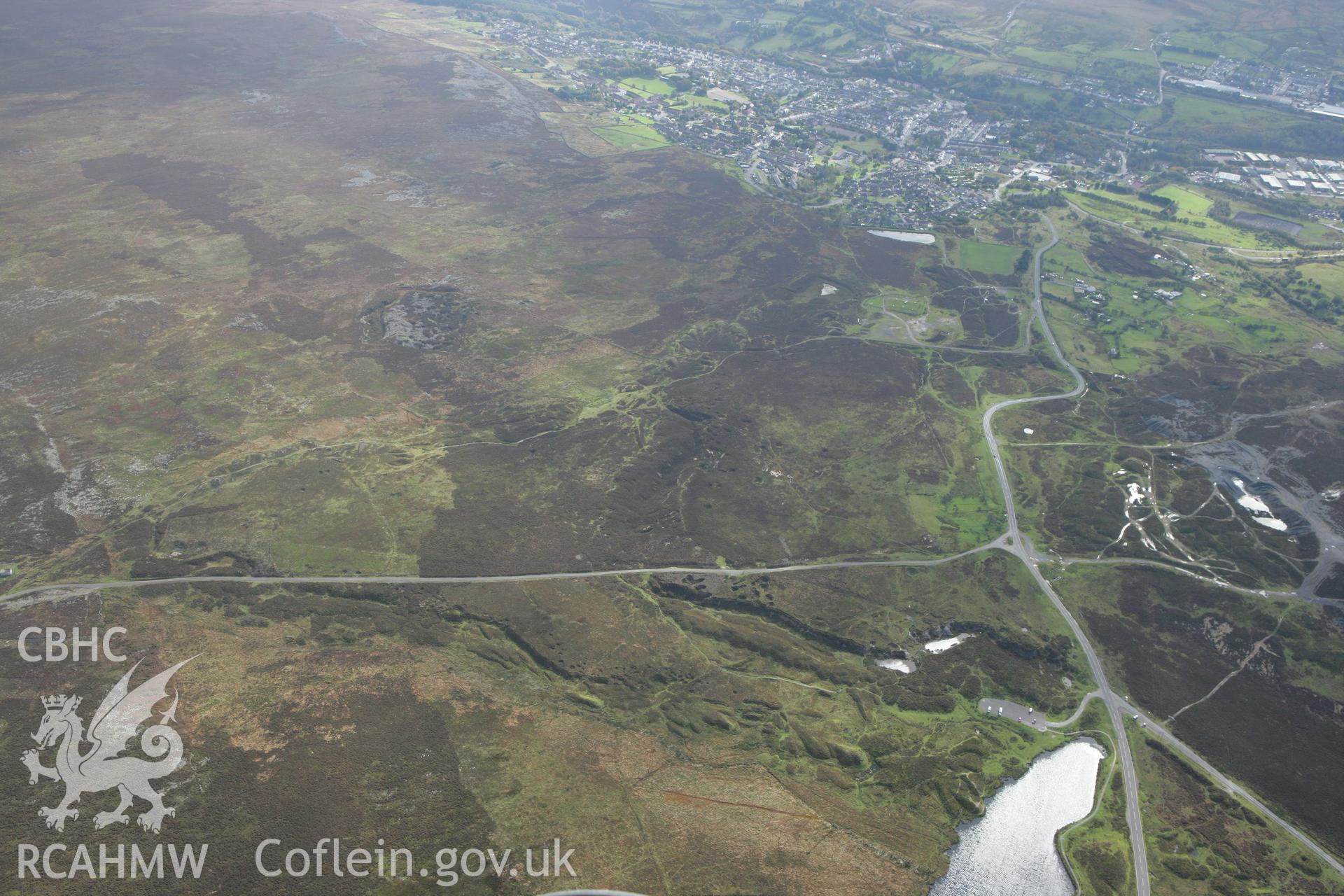 RCAHMW colour oblique photograph of Pen-ffordd-Goch Iron and Coal Workings, Blaenavon. Taken by Toby Driver on 10/10/2008.