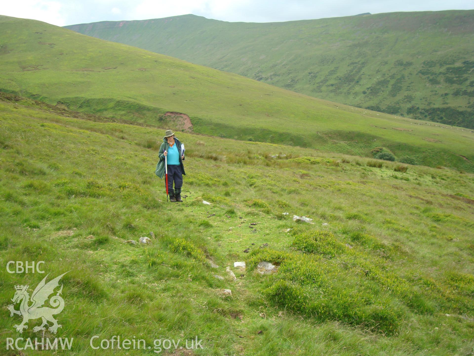 Digital colour photograph of Cwm Cwareli shelter II taken on 17/06/2008 by R.P.Sambrook during the Brecon Beacons (east) Uplands Survey undertaken by Trysor.