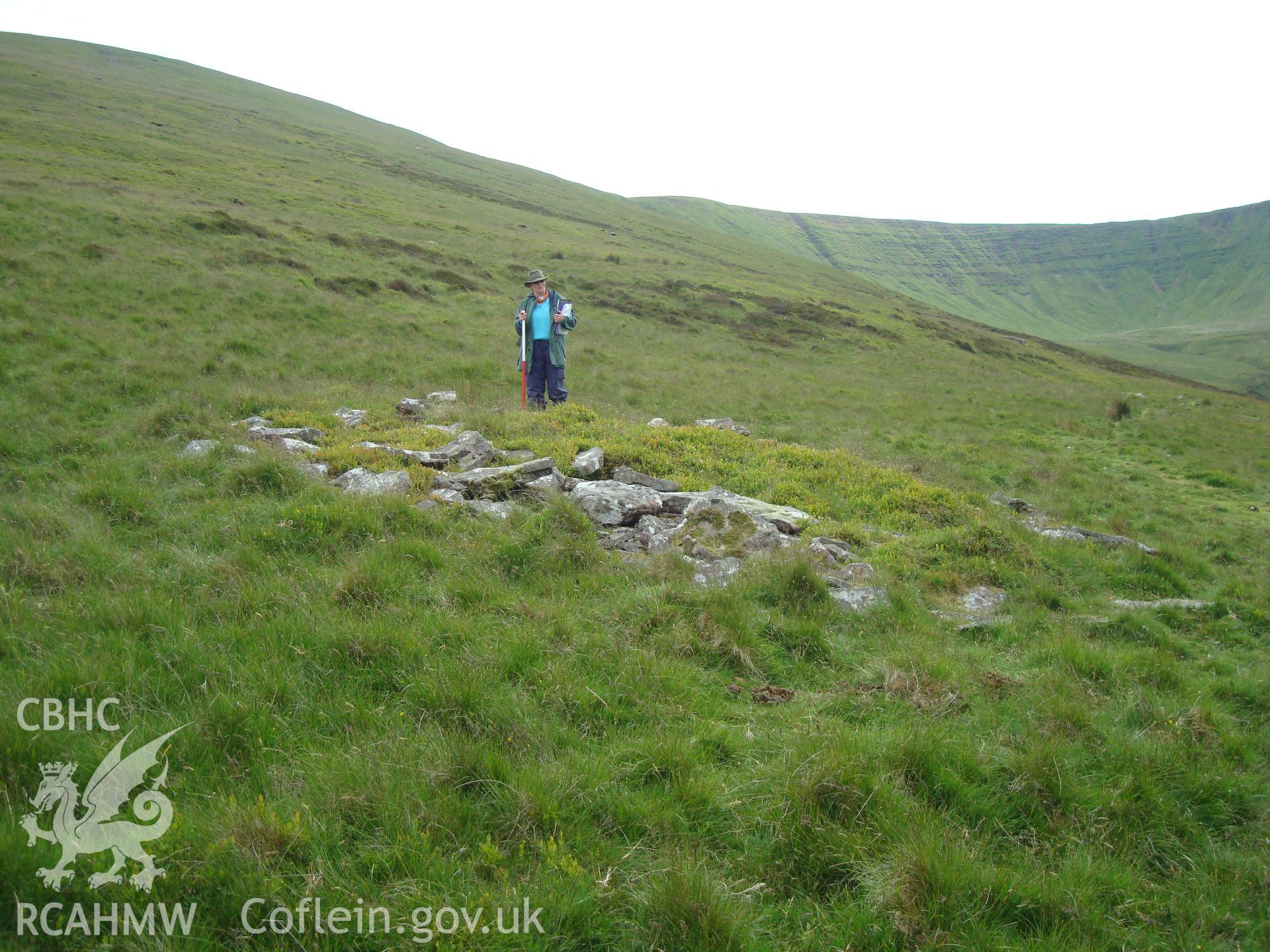 Digital colour photograph of Cwm Cwareli fold II taken on 17/06/2008 by R.P.Sambrook during the Brecon Beacons (east) Uplands Survey undertaken by Trysor.