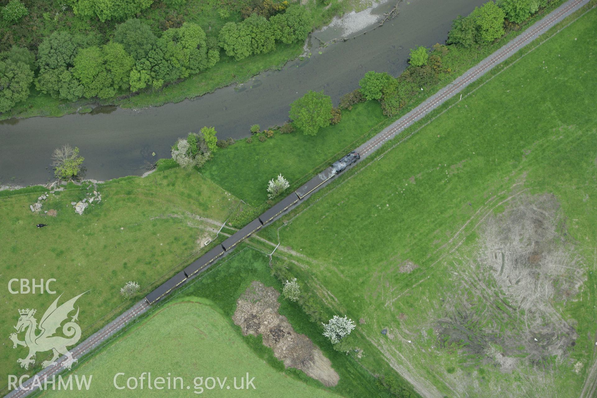 RCAHMW colour oblique photograph of Vale of Rheidol Railway, Capel Bangor. Taken by Toby Driver on 20/05/2008.