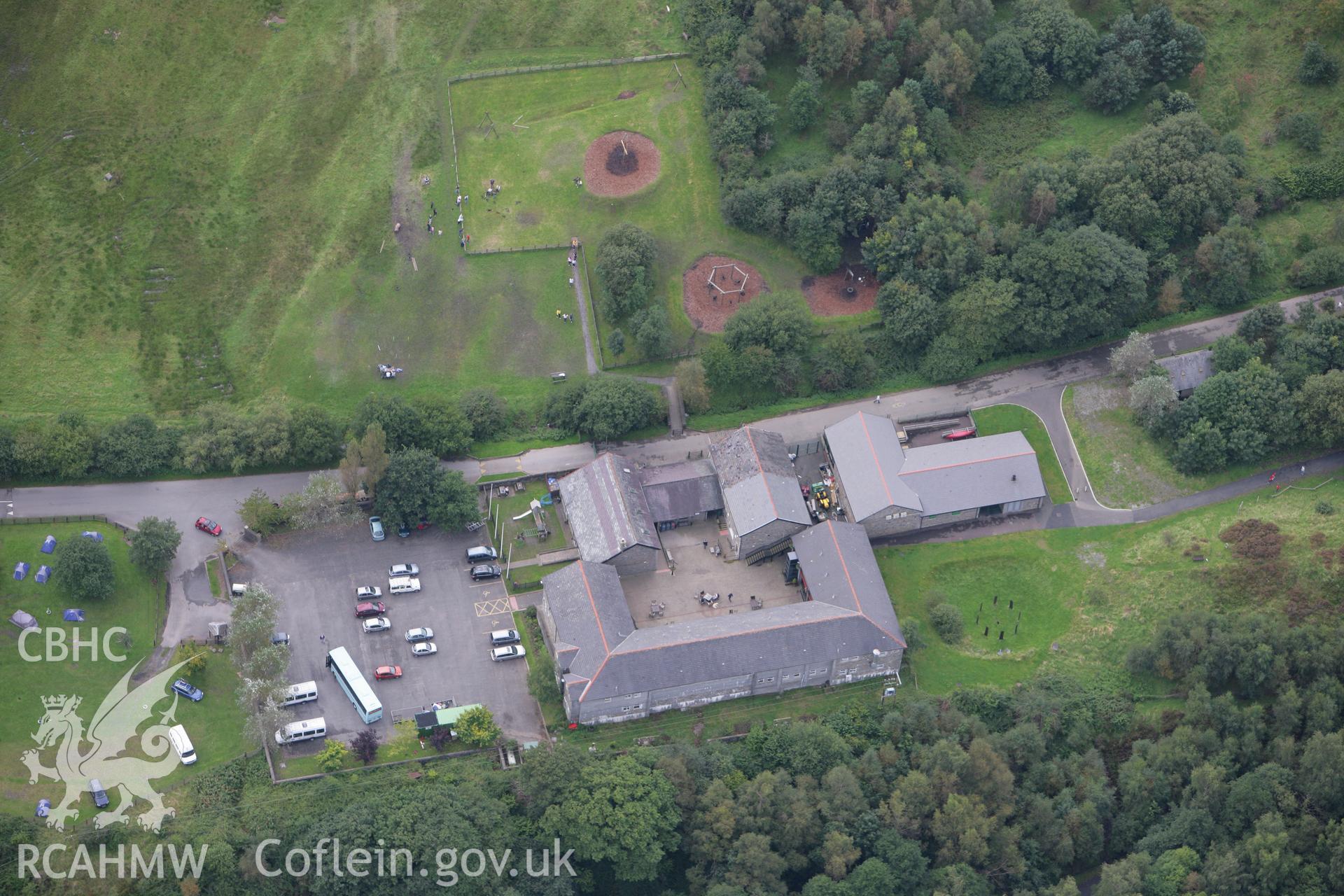 RCAHMW colour oblique photograph of Dare Valley Country Park, visitors centre, Aberdare. Taken by Toby Driver on 12/09/2008.