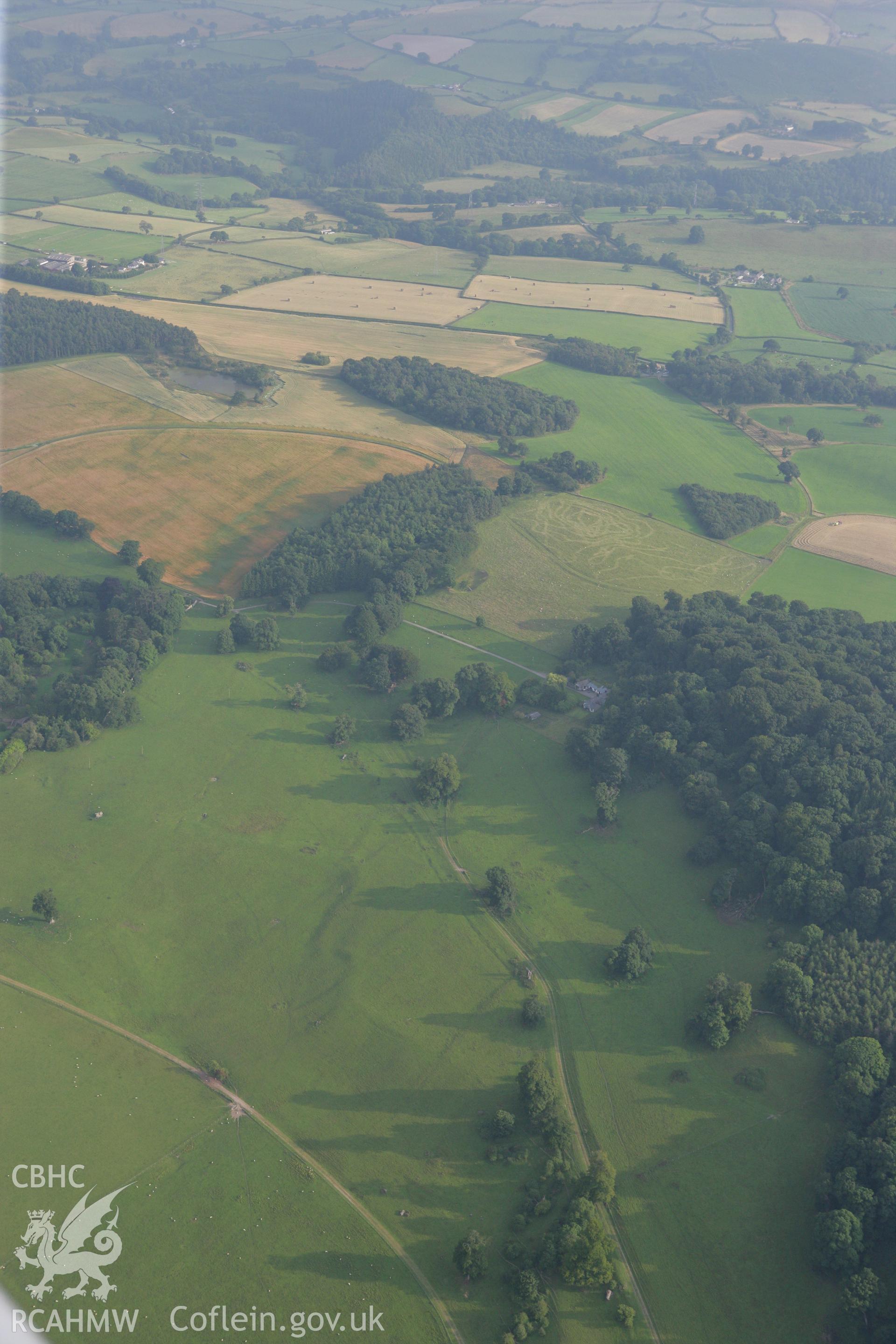 RCAHMW colour oblique photograph of view south over Kinmel Park estate. Taken by Toby Driver on 24/07/2008.