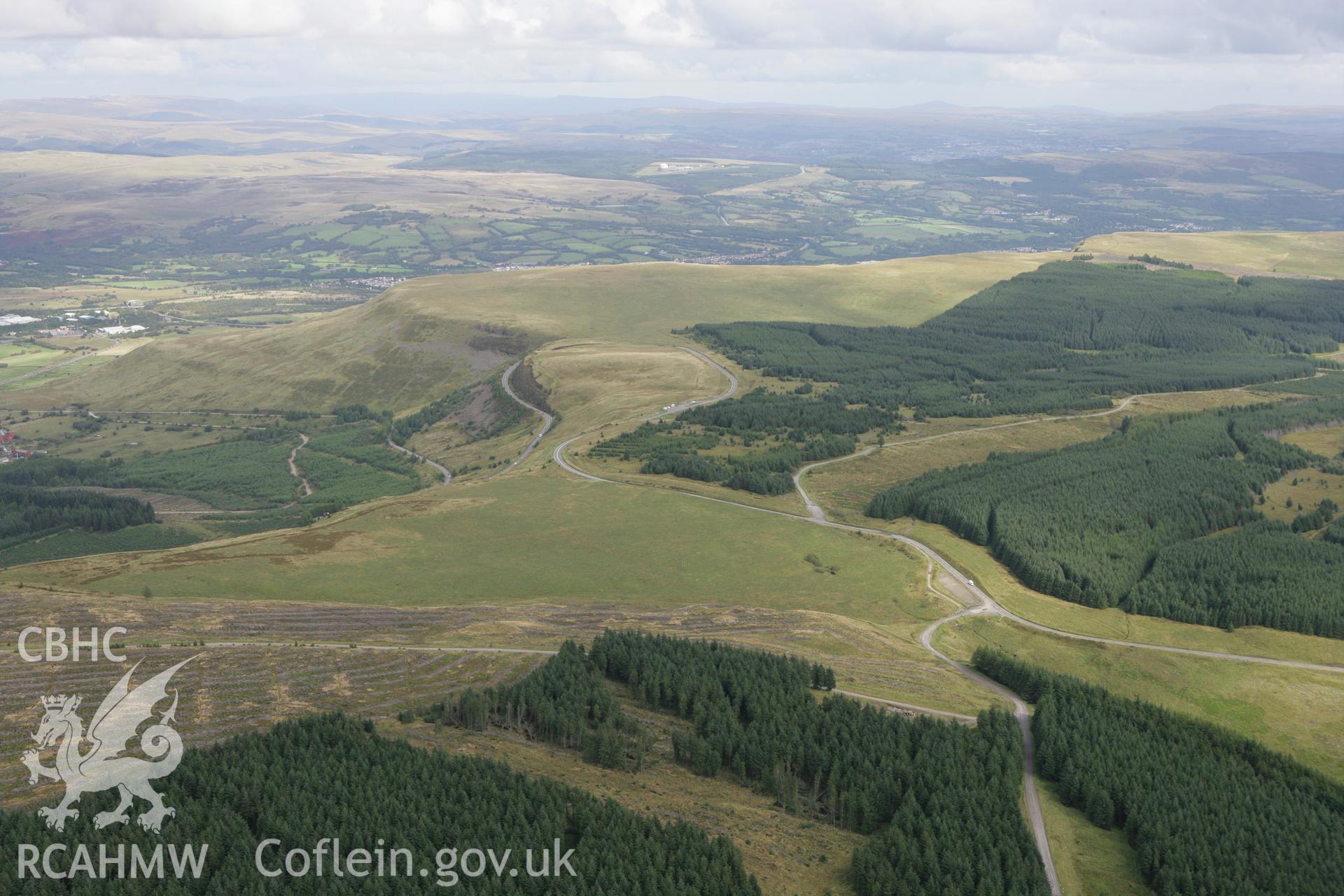 RCAHMW colour oblique photograph of Ffos Toncenglau, Treherbert. Taken by Toby Driver on 12/09/2008.