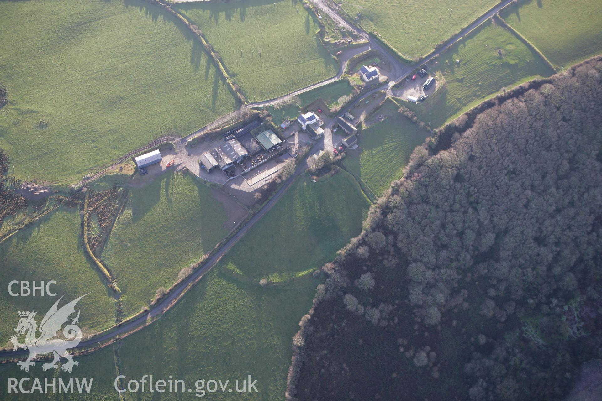 RCAHMW colour oblique photograph of Trefach Promontory Fort. Taken by Toby Driver on 15/12/2008.