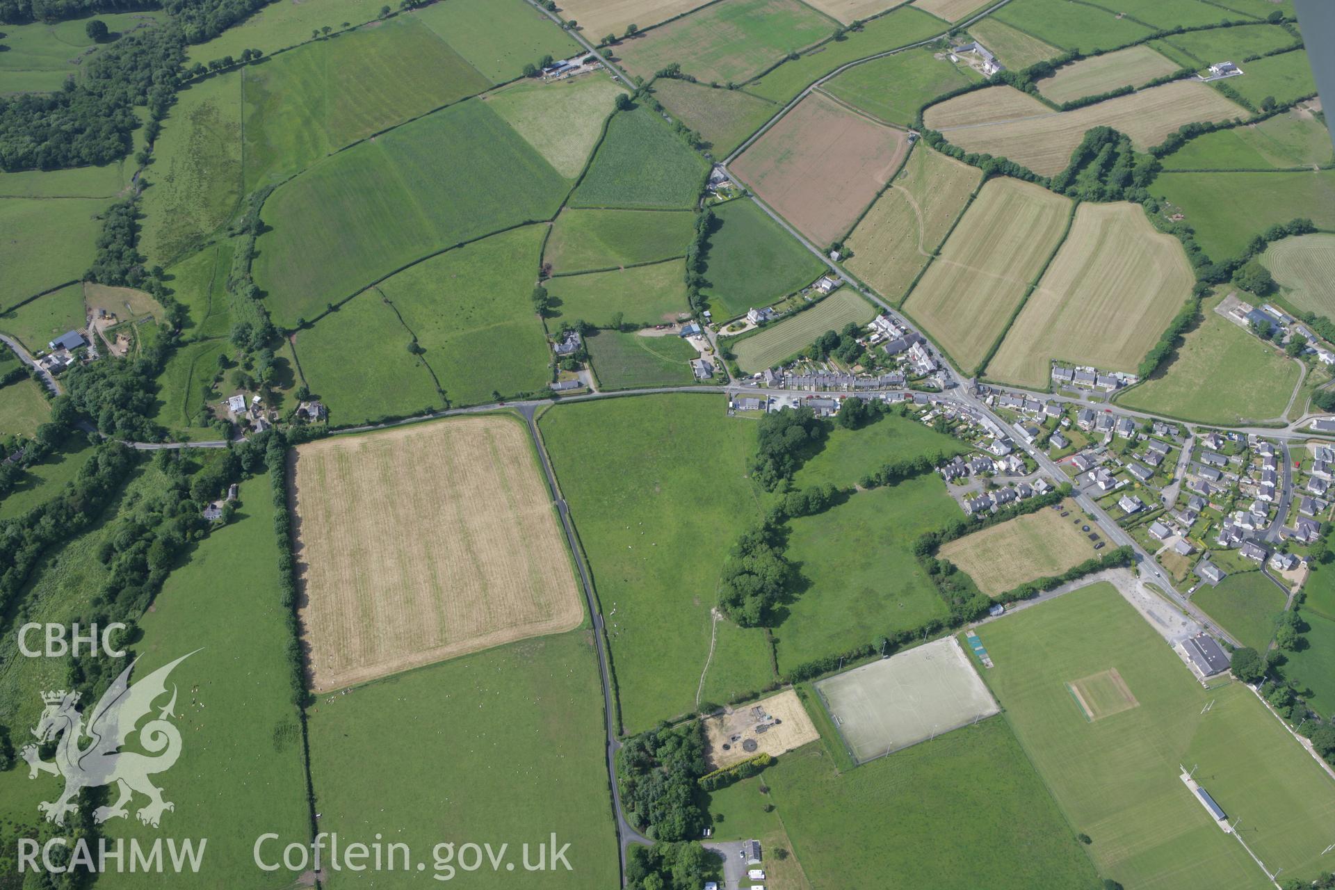 RCAHMW colour oblique photograph of King George's Field Enclosure. Taken by Toby Driver on 13/06/2008.