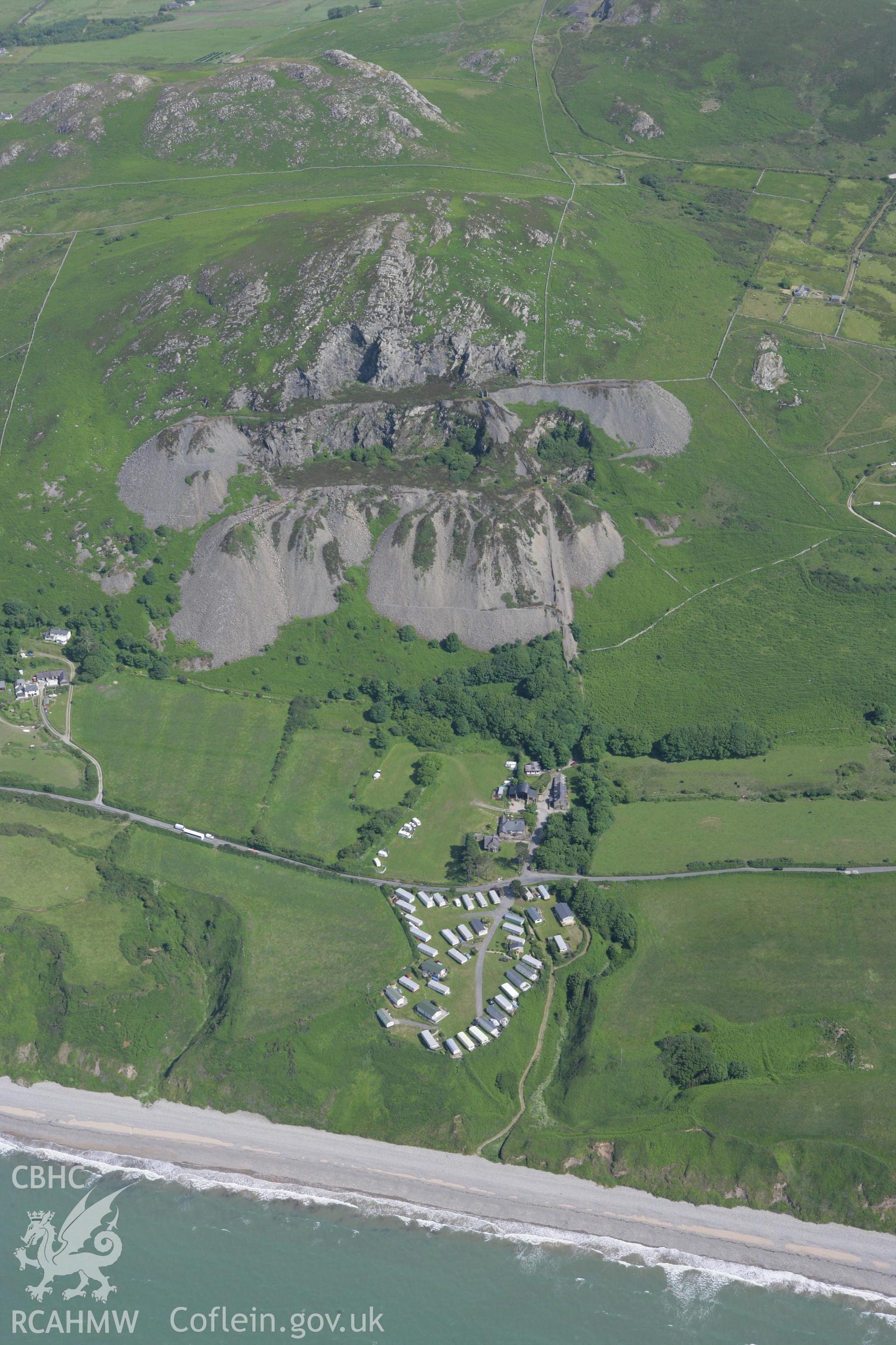 RCAHMW colour oblique photograph of Gwylwyr Quarry. Taken by Toby Driver on 13/06/2008.