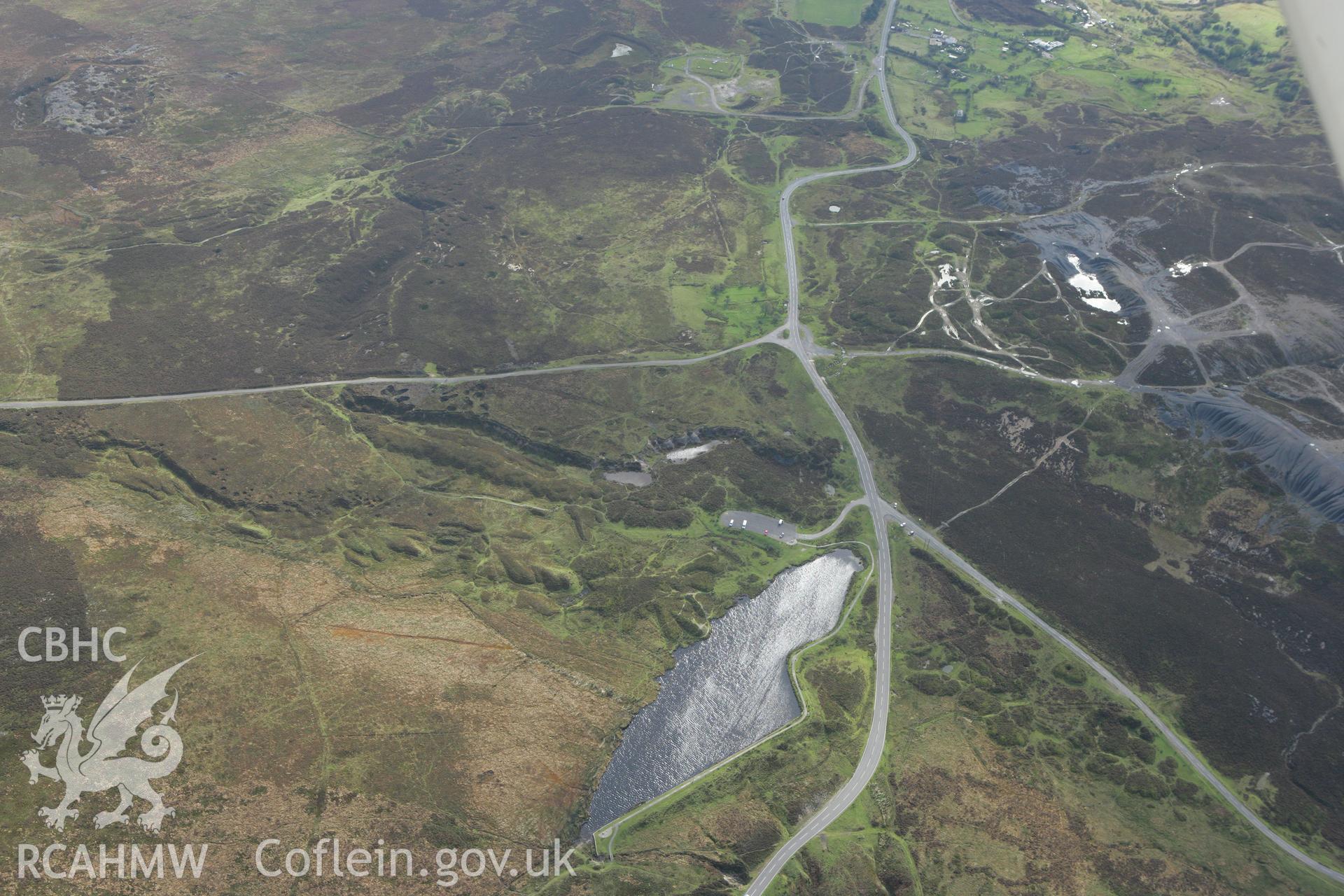 RCAHMW colour oblique photograph of Pen-ffordd-Goch Iron and Coal Workings, Blaenavon. Taken by Toby Driver on 10/10/2008.