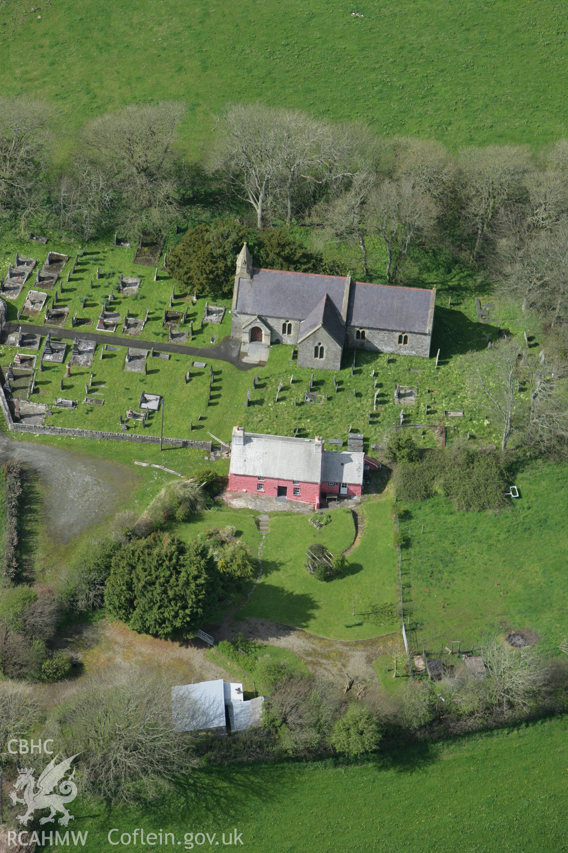 RCAHMW colour oblique photograph of Church of St Andrew, Molygrove. Taken by Toby Driver on 24/04/2008.