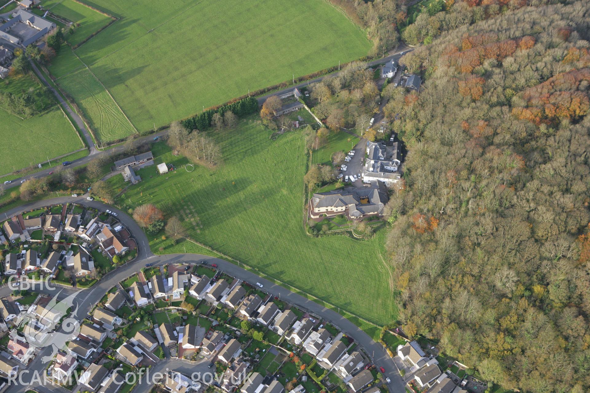 RCAHMW colour oblique photograph of Dan-y-Graig Roman Villa. Taken by Toby Driver on 12/11/2008.