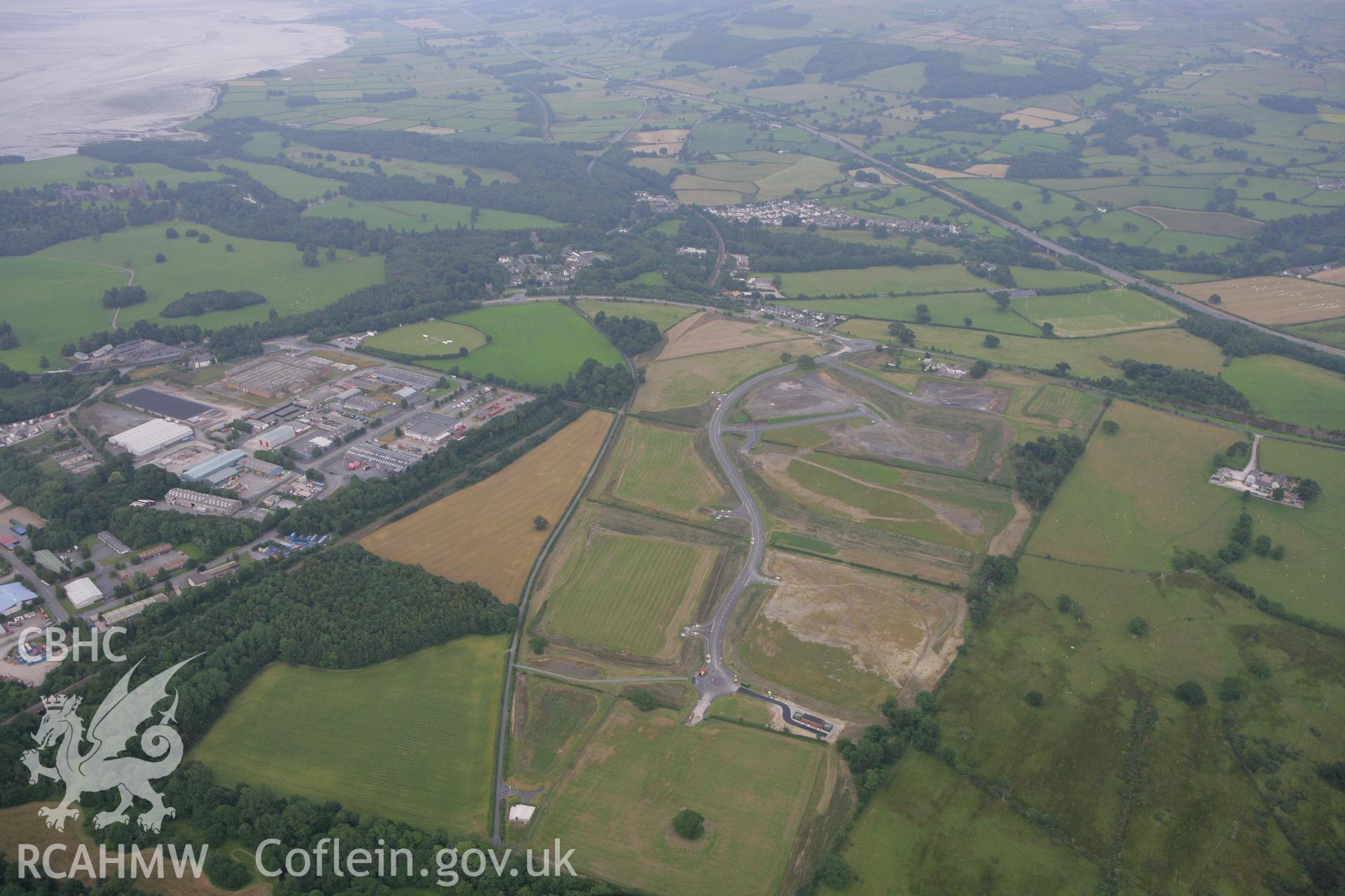 RCAHMW colour oblique photograph of the site of the Llandegai Henge Monument and Cursus. Taken by Toby Driver on 24/07/2008.