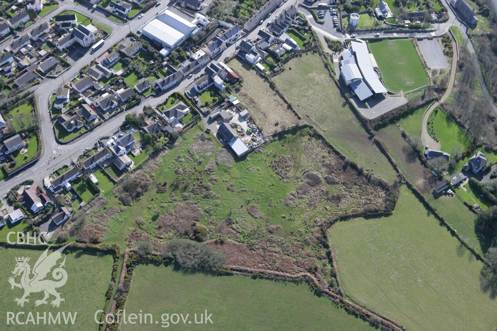 RCAHMW colour oblique photograph of St David's Country Primary School. Taken by Toby Driver on 04/03/2008.