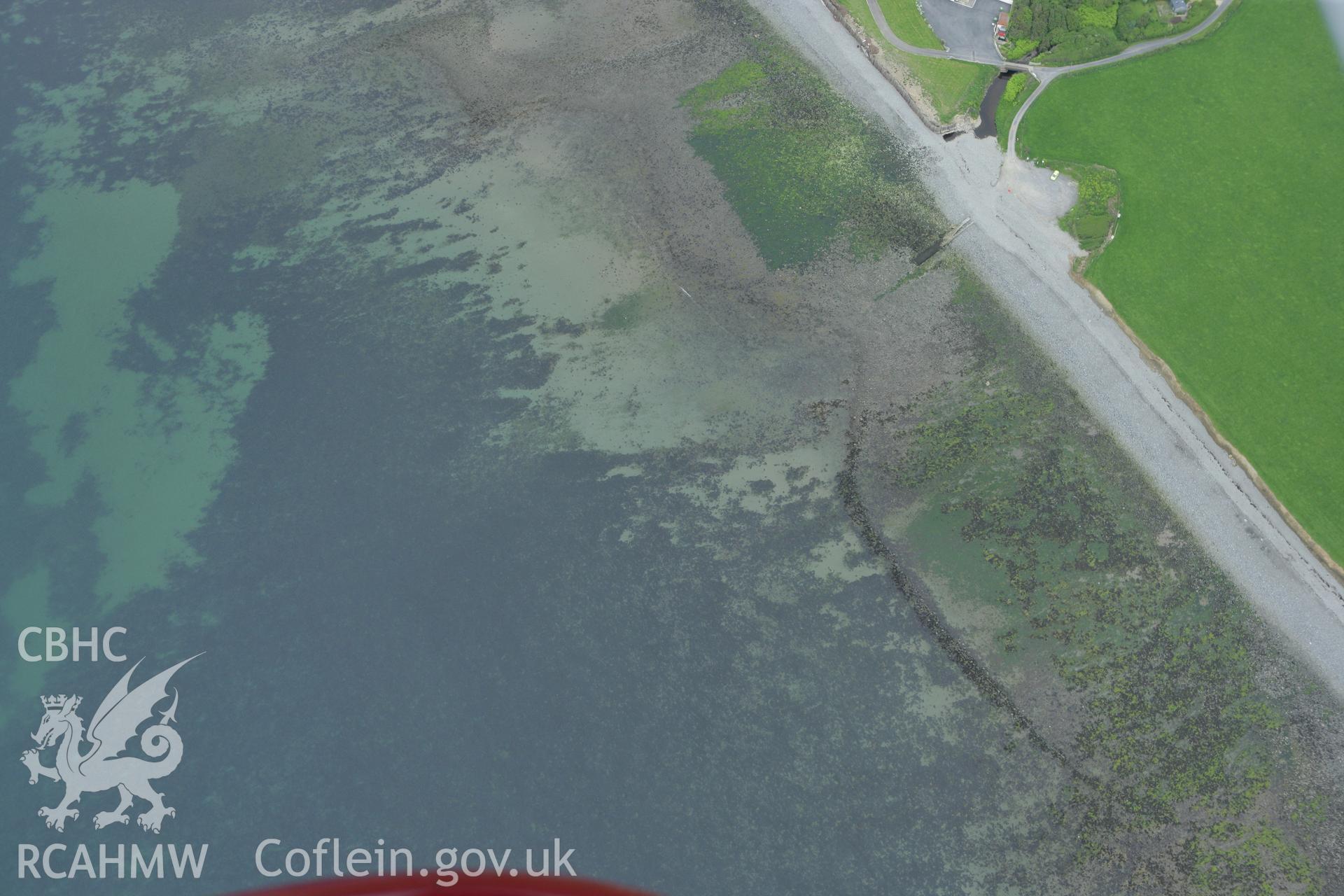 RCAHMW colour oblique photograph of Llanon Fish Trap 13. Taken by Toby Driver on 20/05/2008.