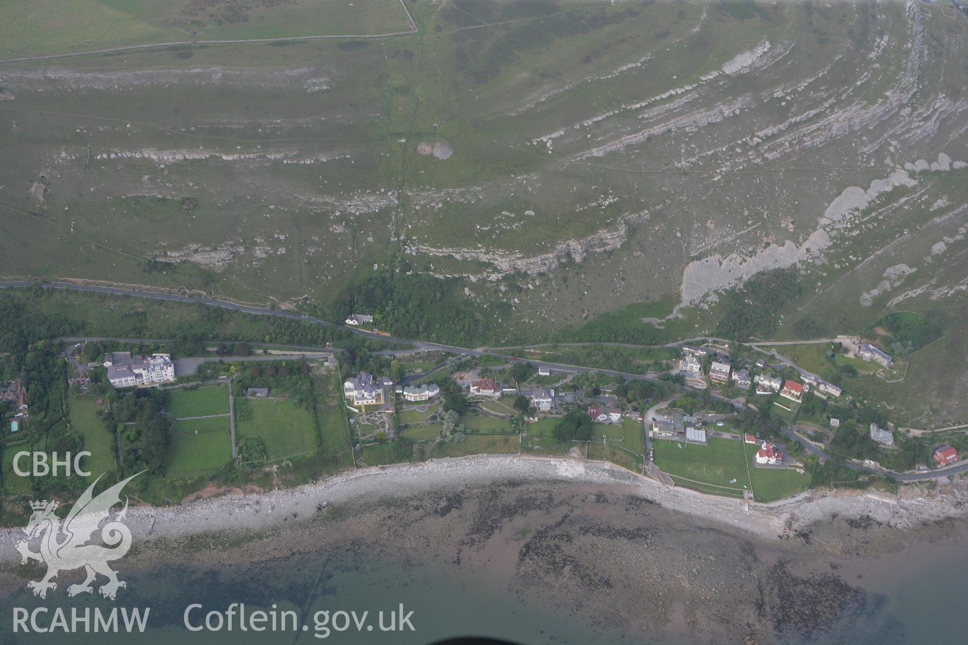 RCAHMW colour oblique photograph of Gogarth Abbey remains, Great Orme. Taken by Toby Driver on 24/07/2008.