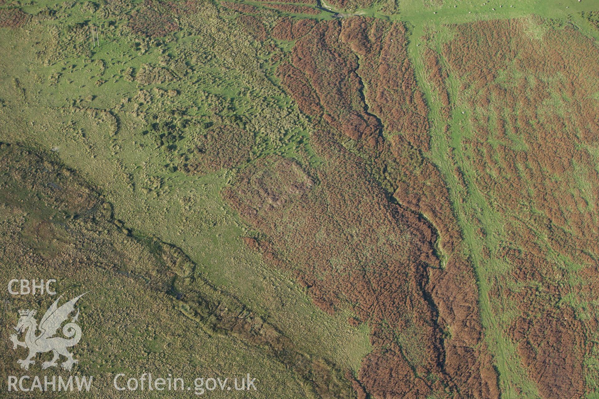 RCAHMW colour oblique photograph of Fforest Gwladys Practice Camp. Taken by Toby Driver on 16/10/2008.