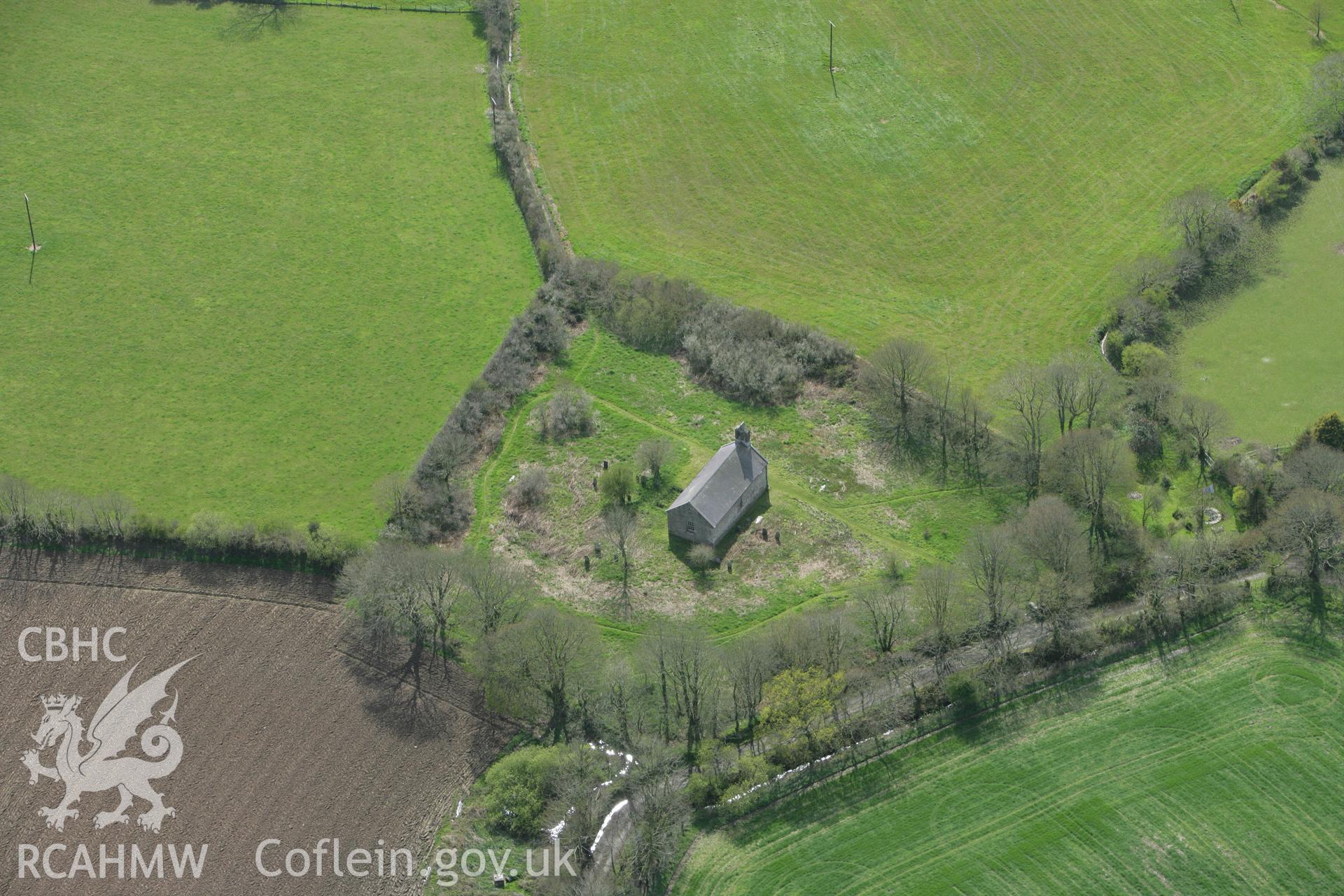 RCAHMW colour oblique photograph of St Andrew the Apostle's Church. Taken by Toby Driver on 24/04/2008.