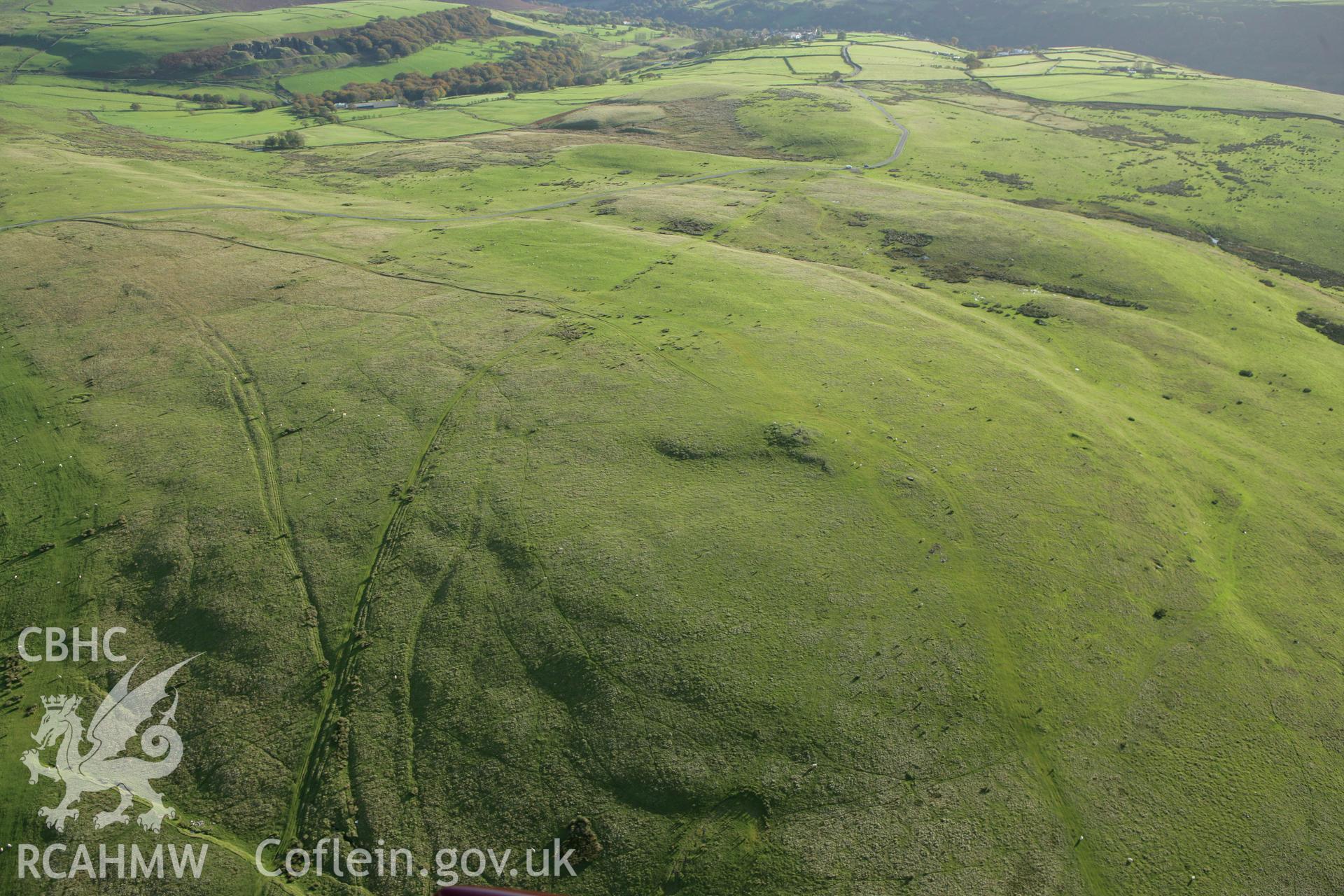 RCAHMW colour oblique photograph of Carn Bugail, Gelligaer Common. Taken by Toby Driver on 16/10/2008.