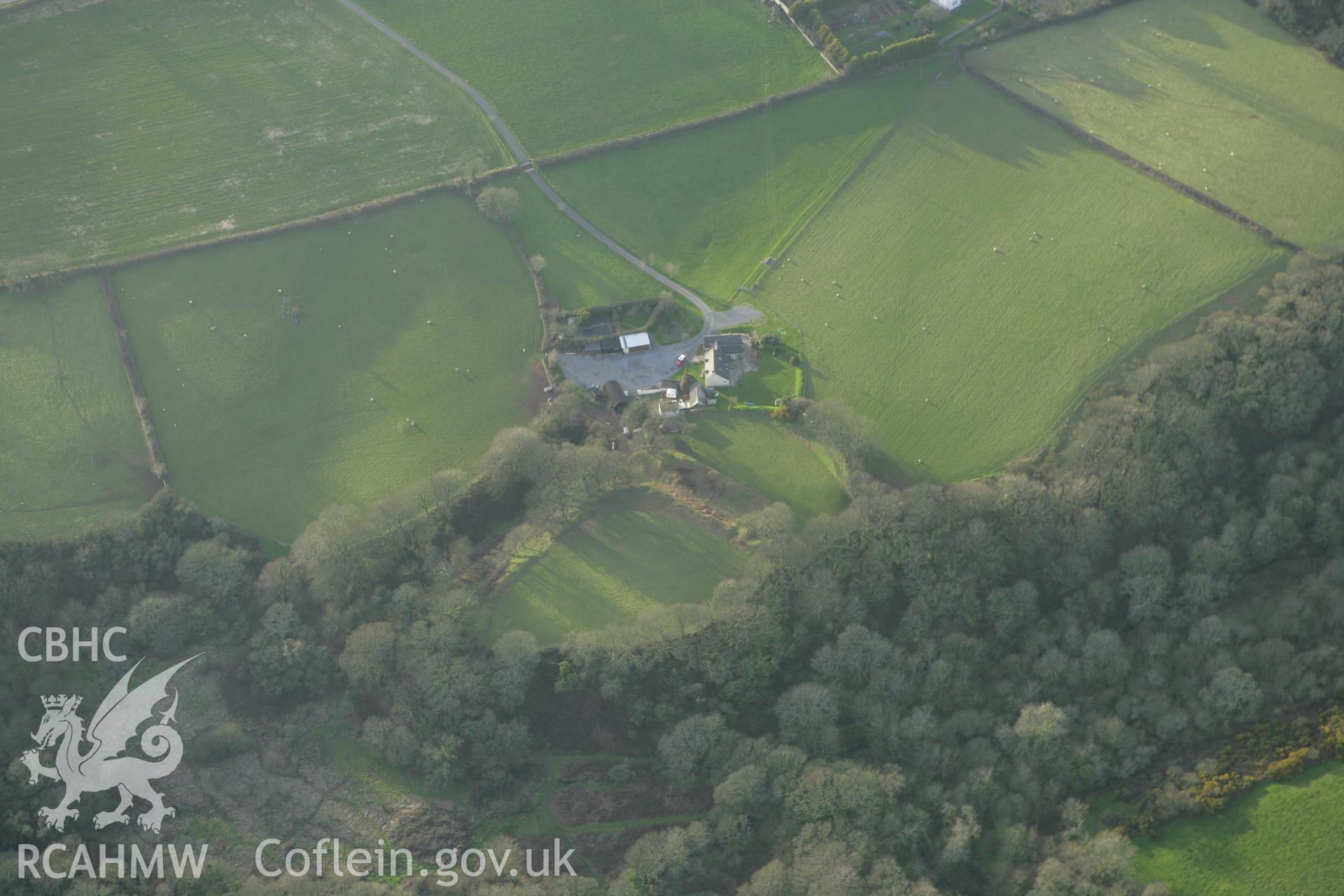 RCAHMW colour oblique photograph of Syke Rath. Taken by Toby Driver on 04/03/2008.