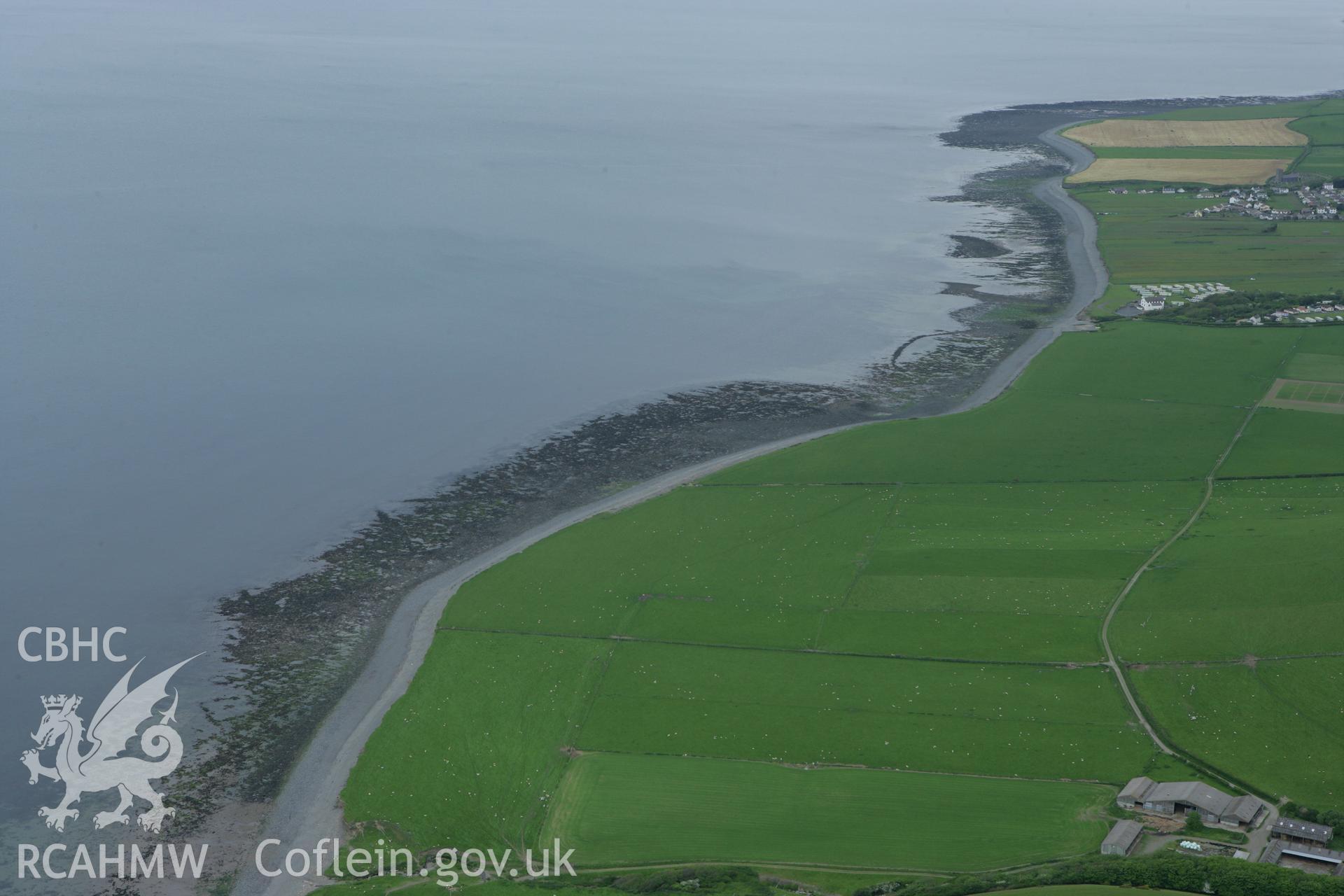 RCAHMW colour oblique photograph of Llanon Fish Trap 13. Taken by Toby Driver on 20/05/2008.