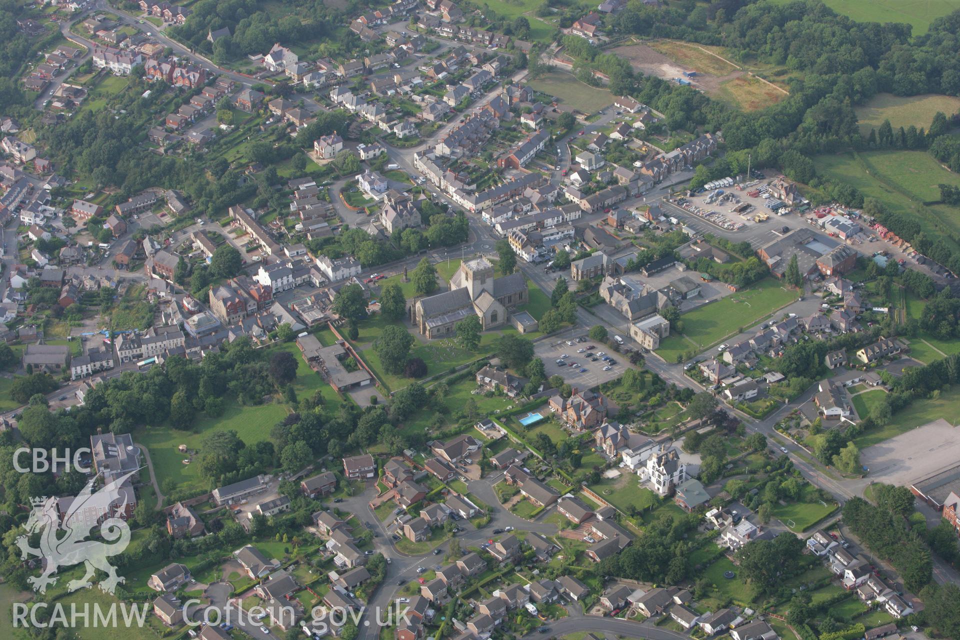 RCAHMW colour oblique photograph of St Asaph Cathedral. Taken by Toby Driver on 24/07/2008.