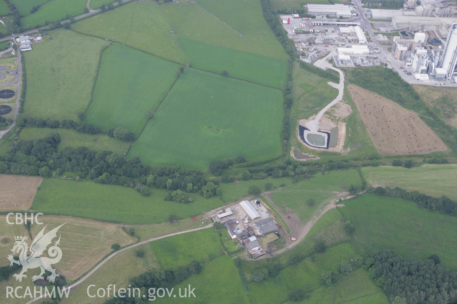 RCAHMW colour oblique photograph of Wat's Dyke, east of Padeswood. Taken by Toby Driver on 01/07/2008.