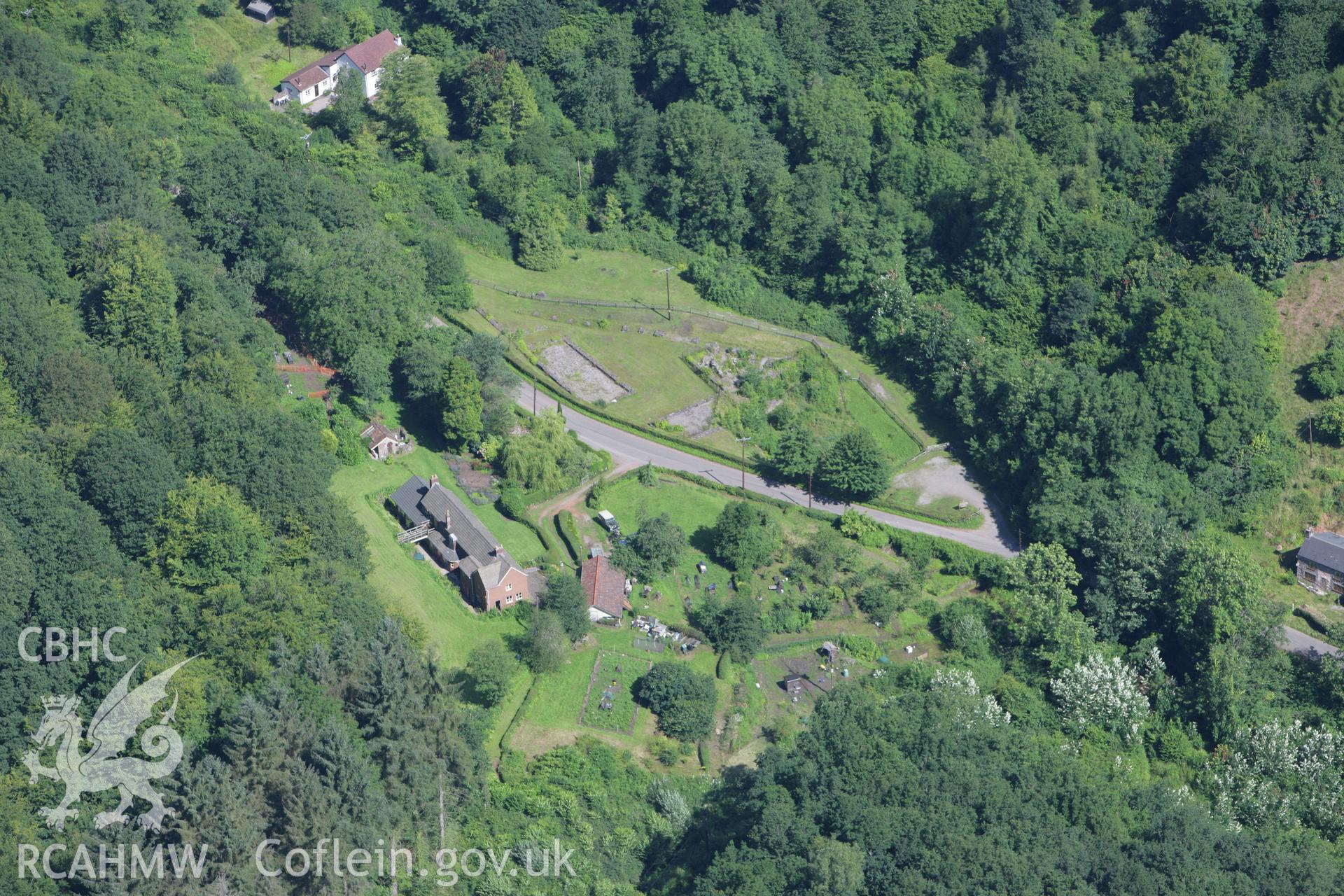 RCAHMW colour oblique photograph of Blast Furnaces, Tintern. Taken by Toby Driver on 21/07/2008.