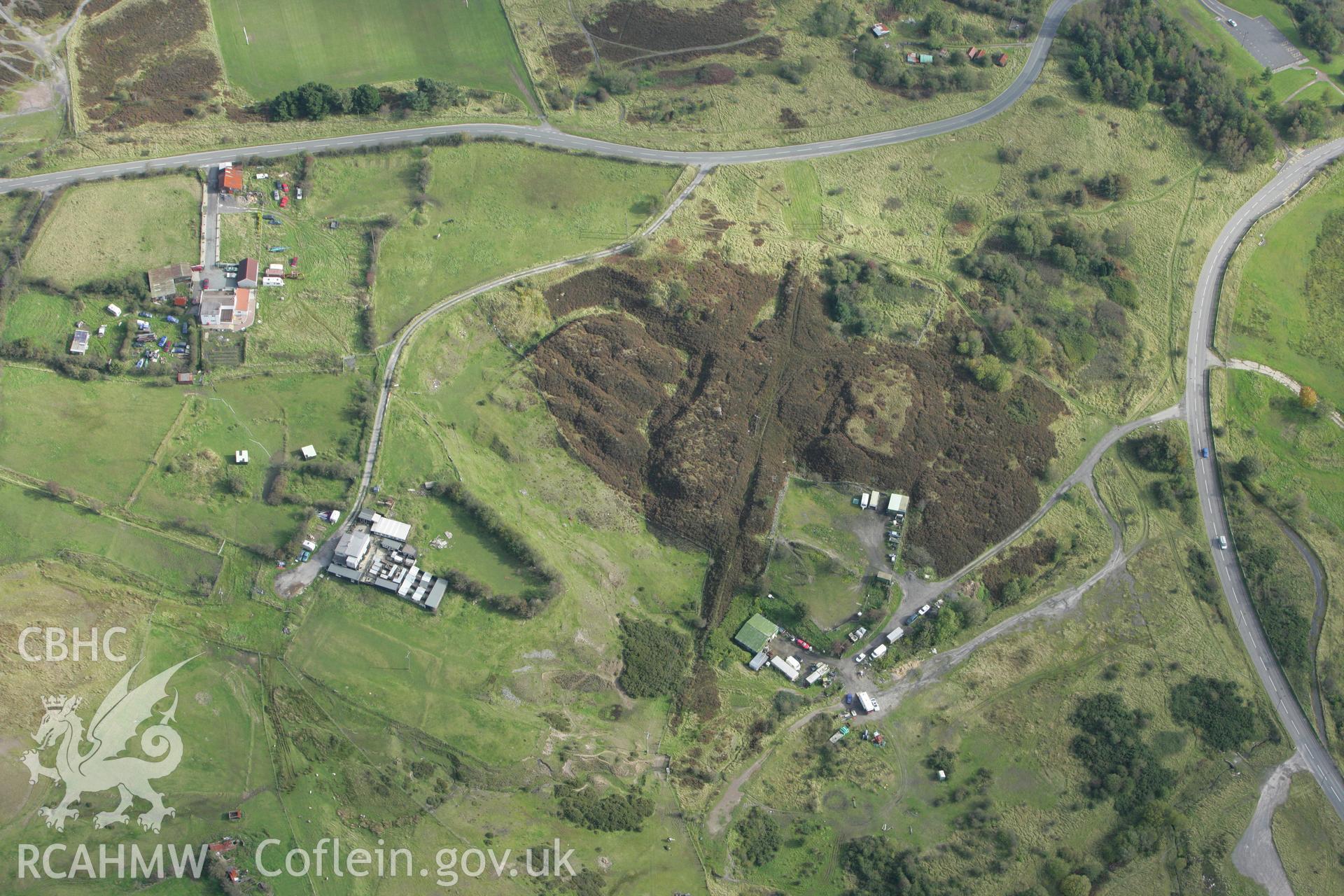 RCAHMW colour oblique photograph of Bunkers Hill Brickworks (site of). Taken by Toby Driver on 10/10/2008.