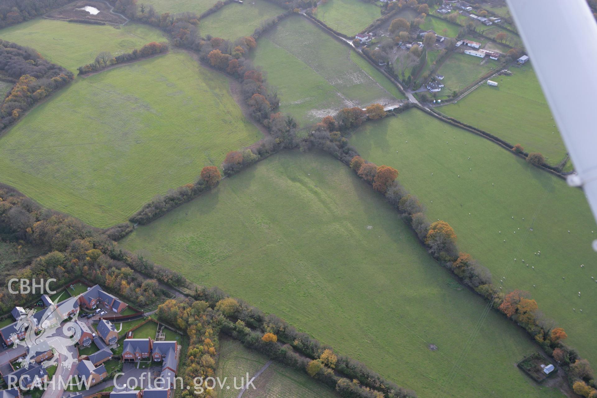 RCAHMW colour oblique photograph of Cogan Deserted Medieval Village. Taken by Toby Driver on 12/11/2008.