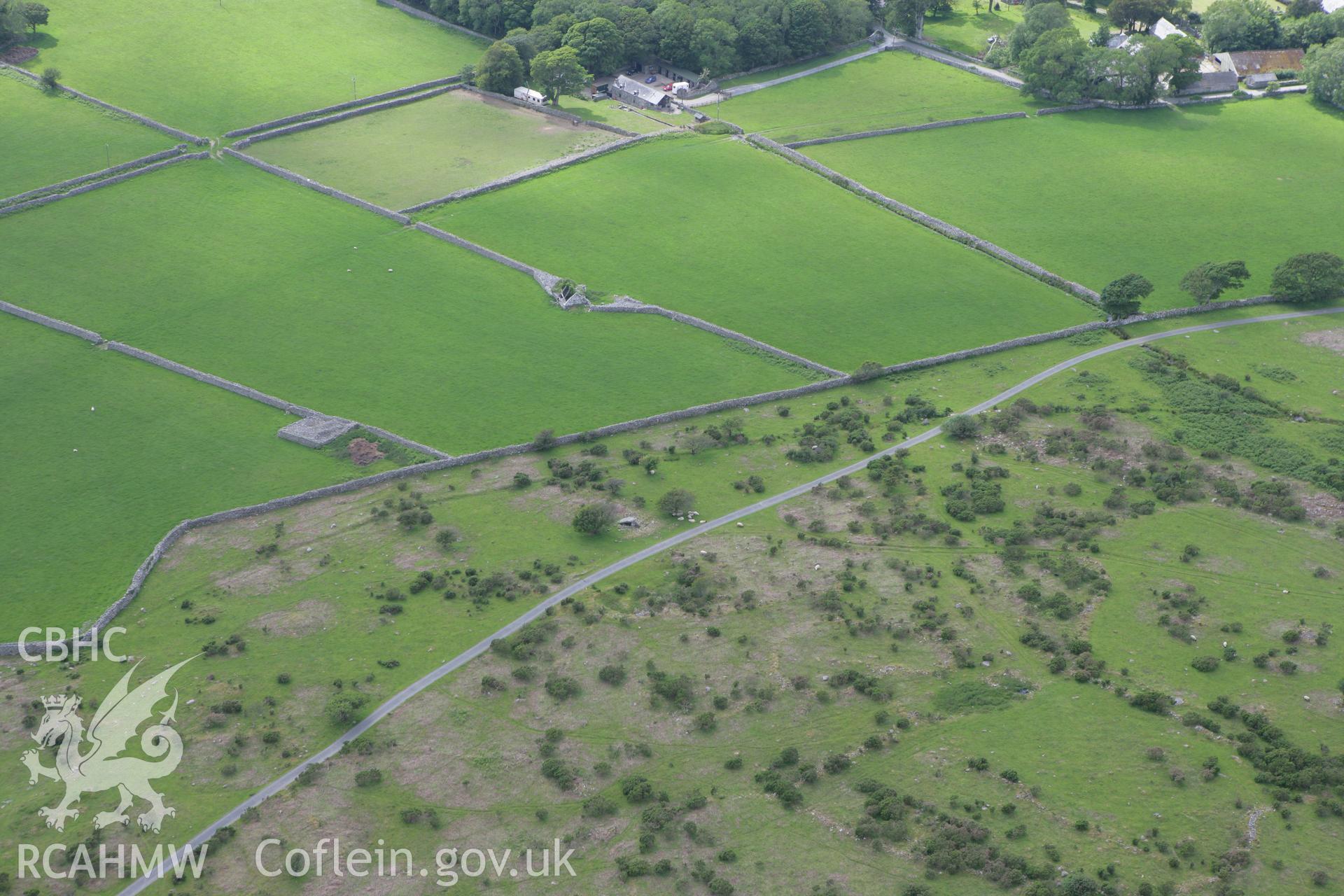 RCAHMW colour oblique photograph of Cors-y-Gedol Burial Chamber. Taken by Toby Driver on 13/06/2008.