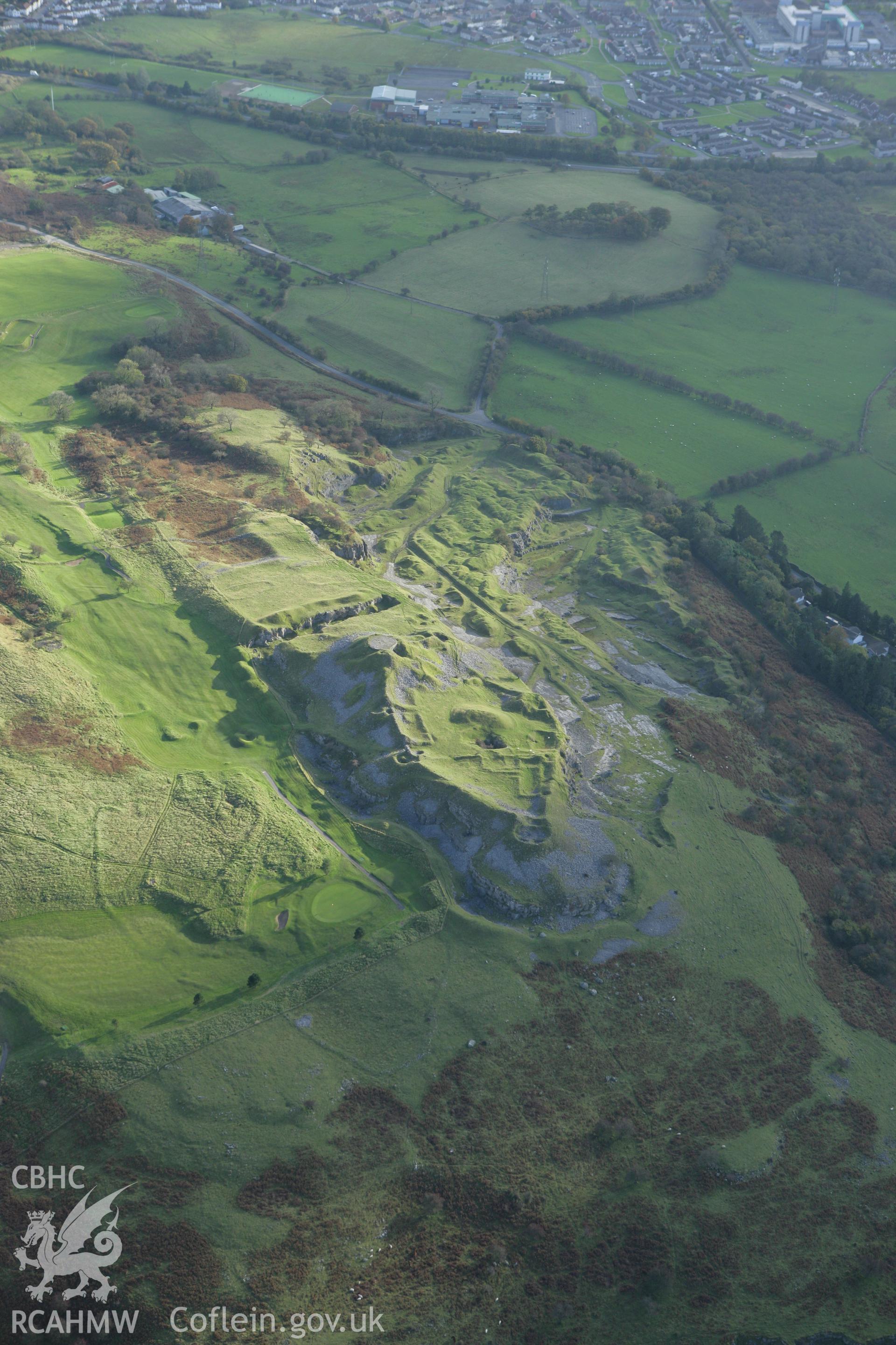 RCAHMW colour oblique photograph of Morlais Castle. Taken by Toby Driver on 16/10/2008.