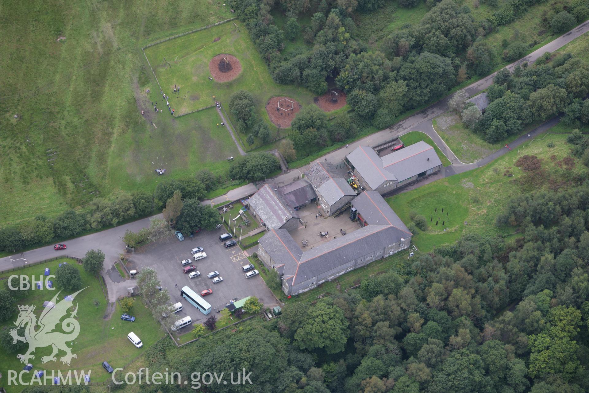 RCAHMW colour oblique photograph of Dare Valley Country Park, visitors centre, Aberdare. Taken by Toby Driver on 12/09/2008.