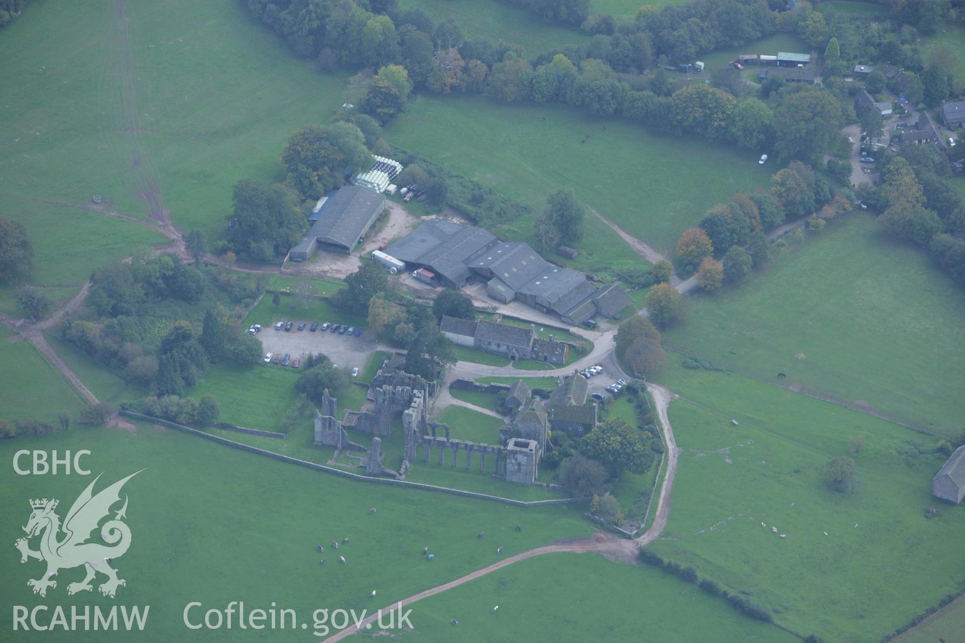 RCAHMW colour oblique photograph of Llanthony Priory. Taken by Toby Driver on 10/10/2008.