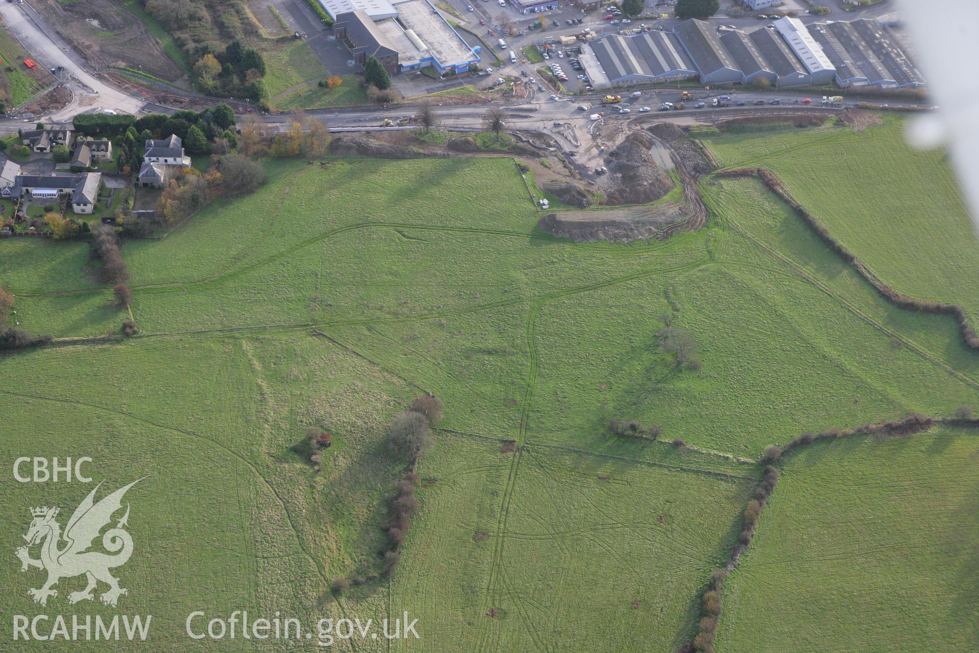 RCAHMW colour oblique photograph of Coity Field System. Taken by Toby Driver on 12/11/2008.