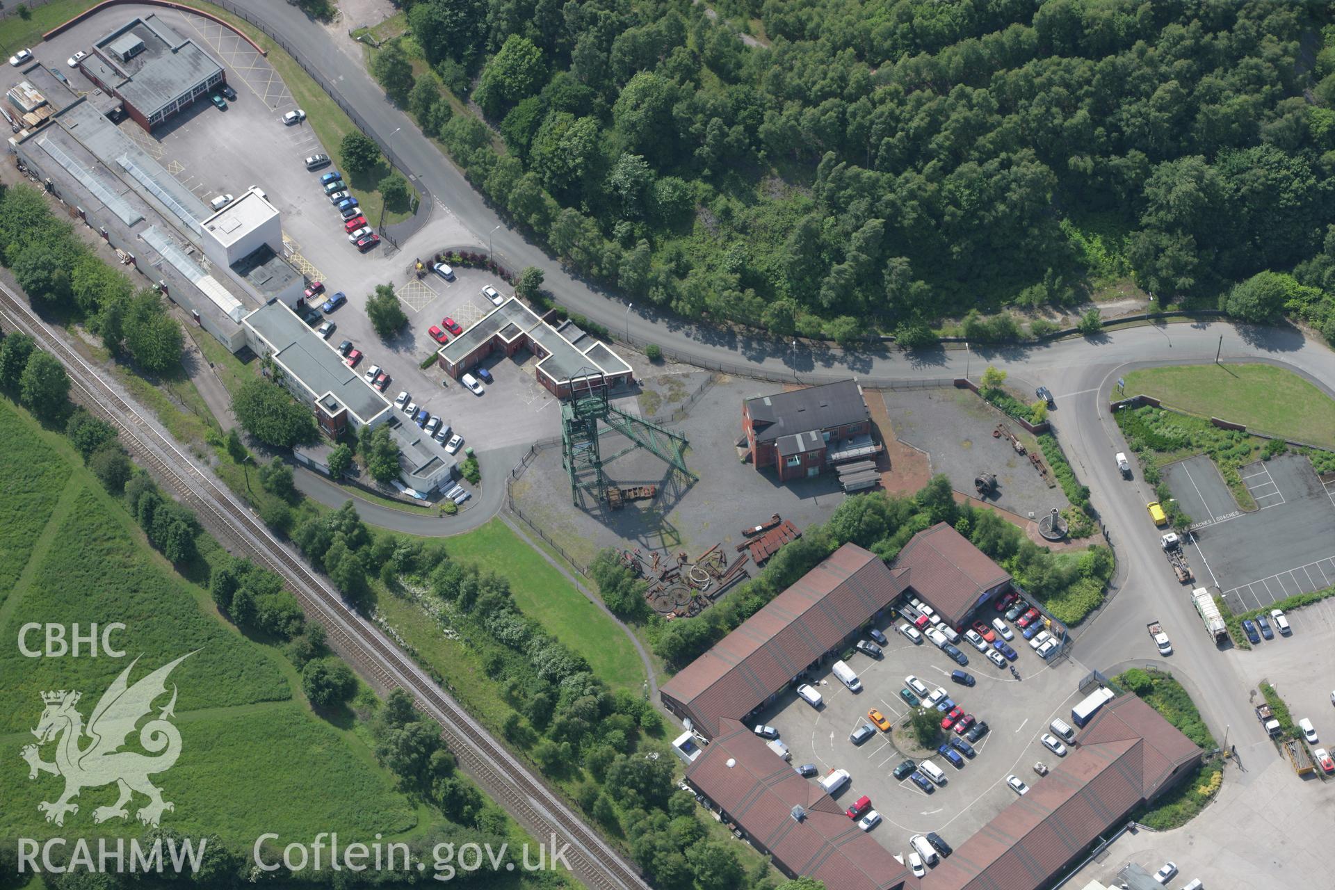 RCAHMW colour oblique photograph of Bersham Colliery, Wrexham. Taken by Toby Driver on 01/07/2008.