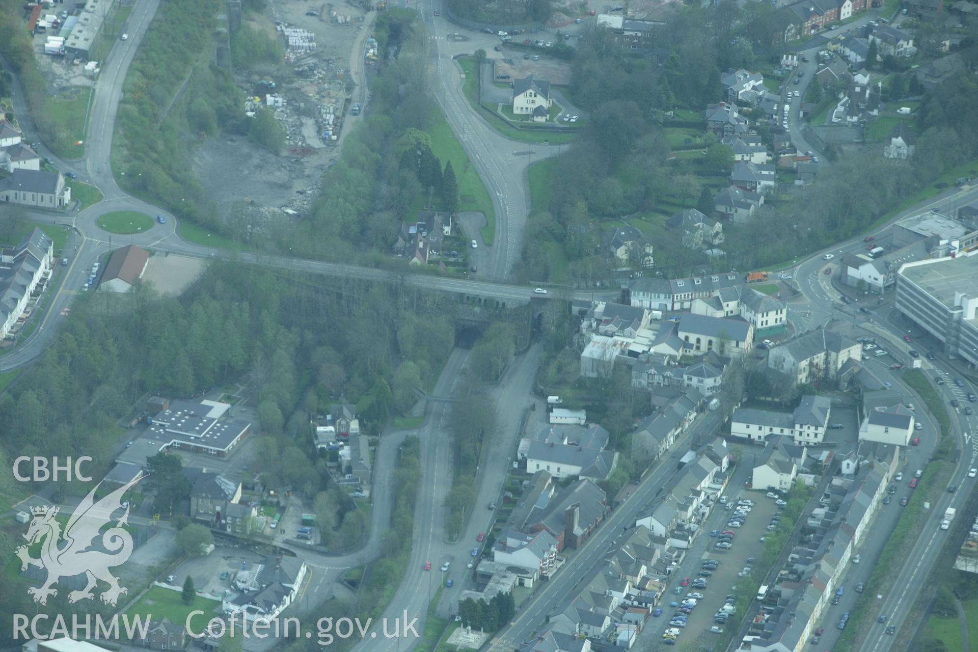 RCAHMW colour oblique photograph of Ebbw Vale Ironworks Tramway. Taken by Toby Driver on 02/05/2008.